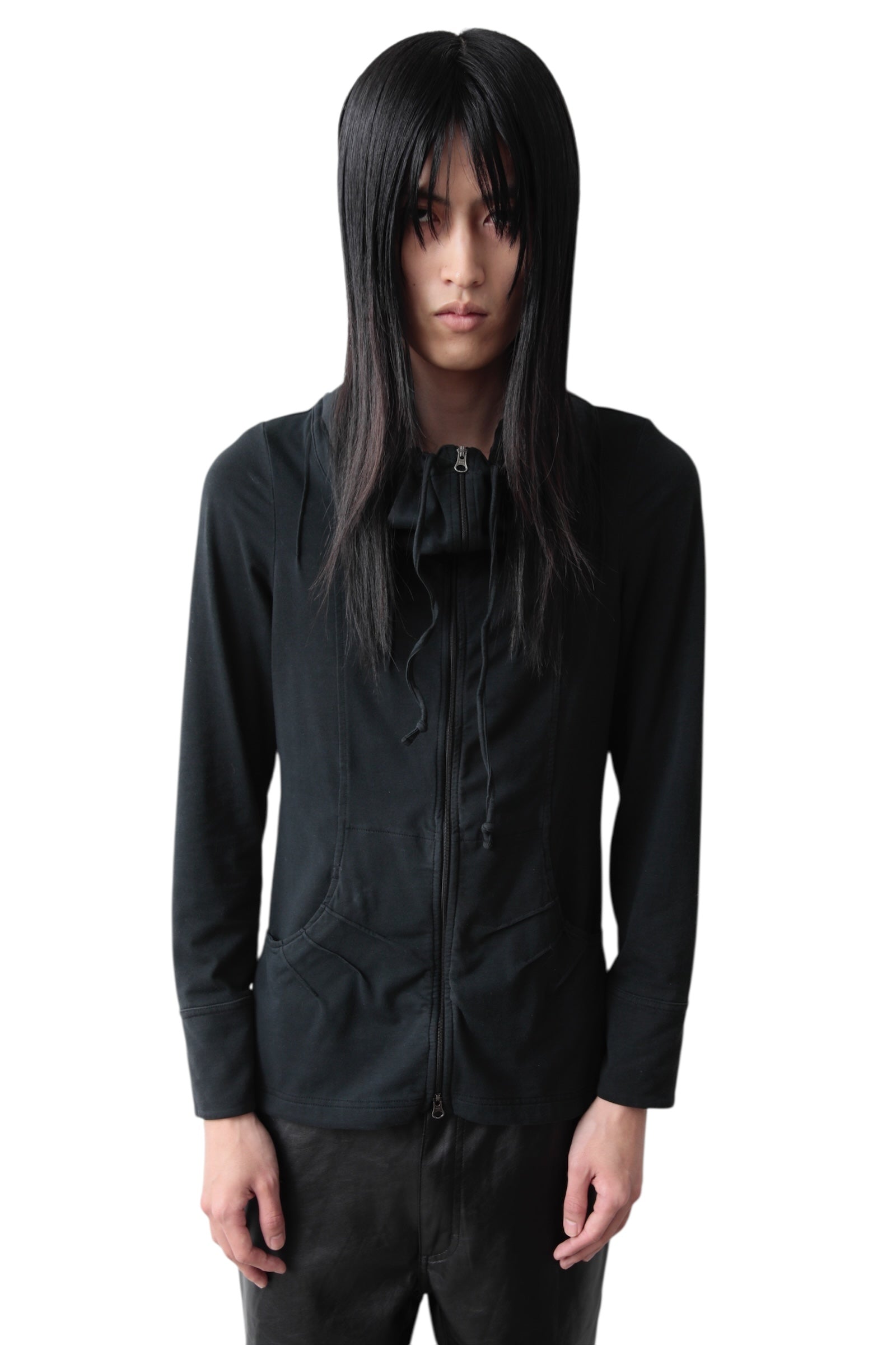 HIGH NECK ZIP UP TOP