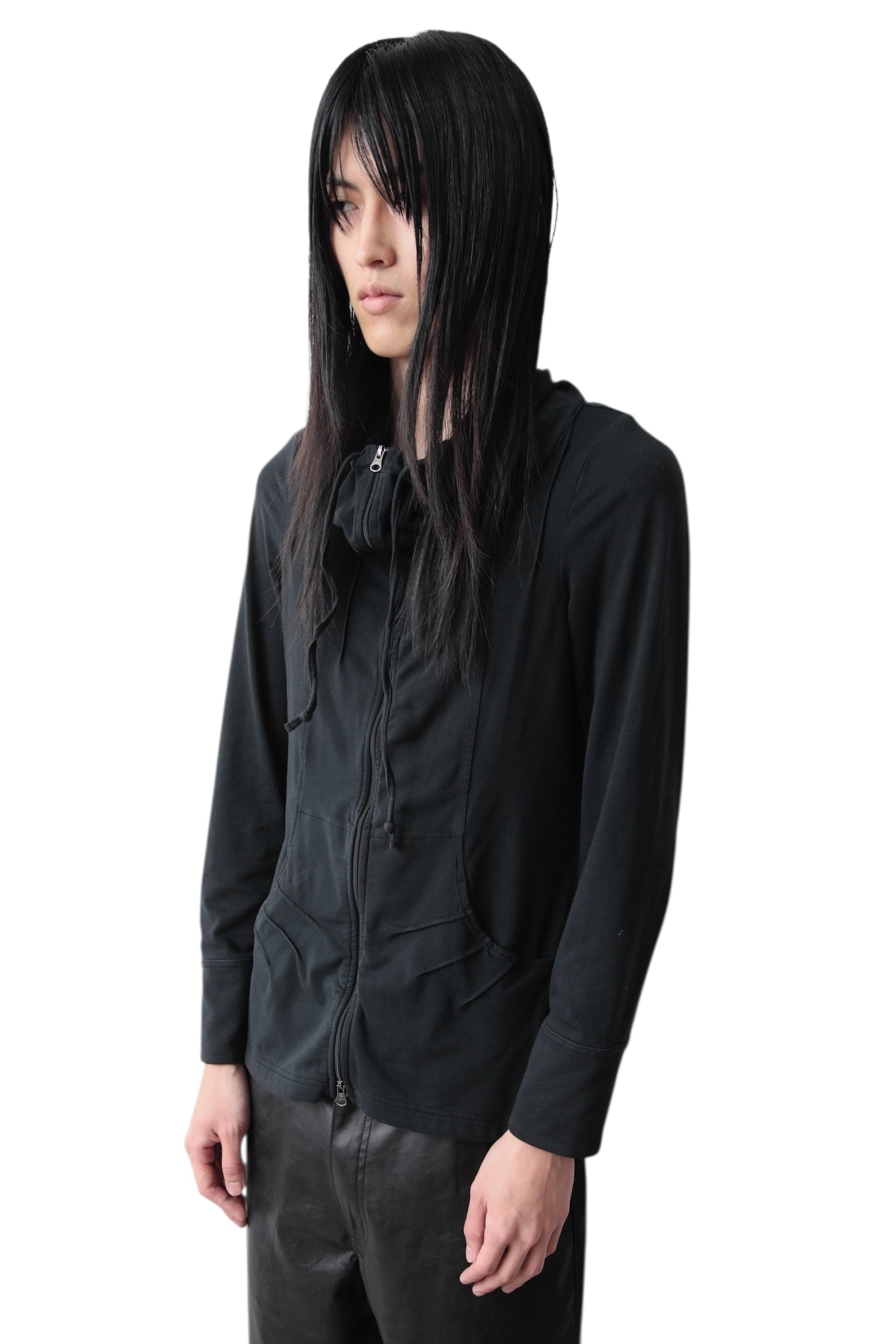 HIGH NECK ZIP UP TOP