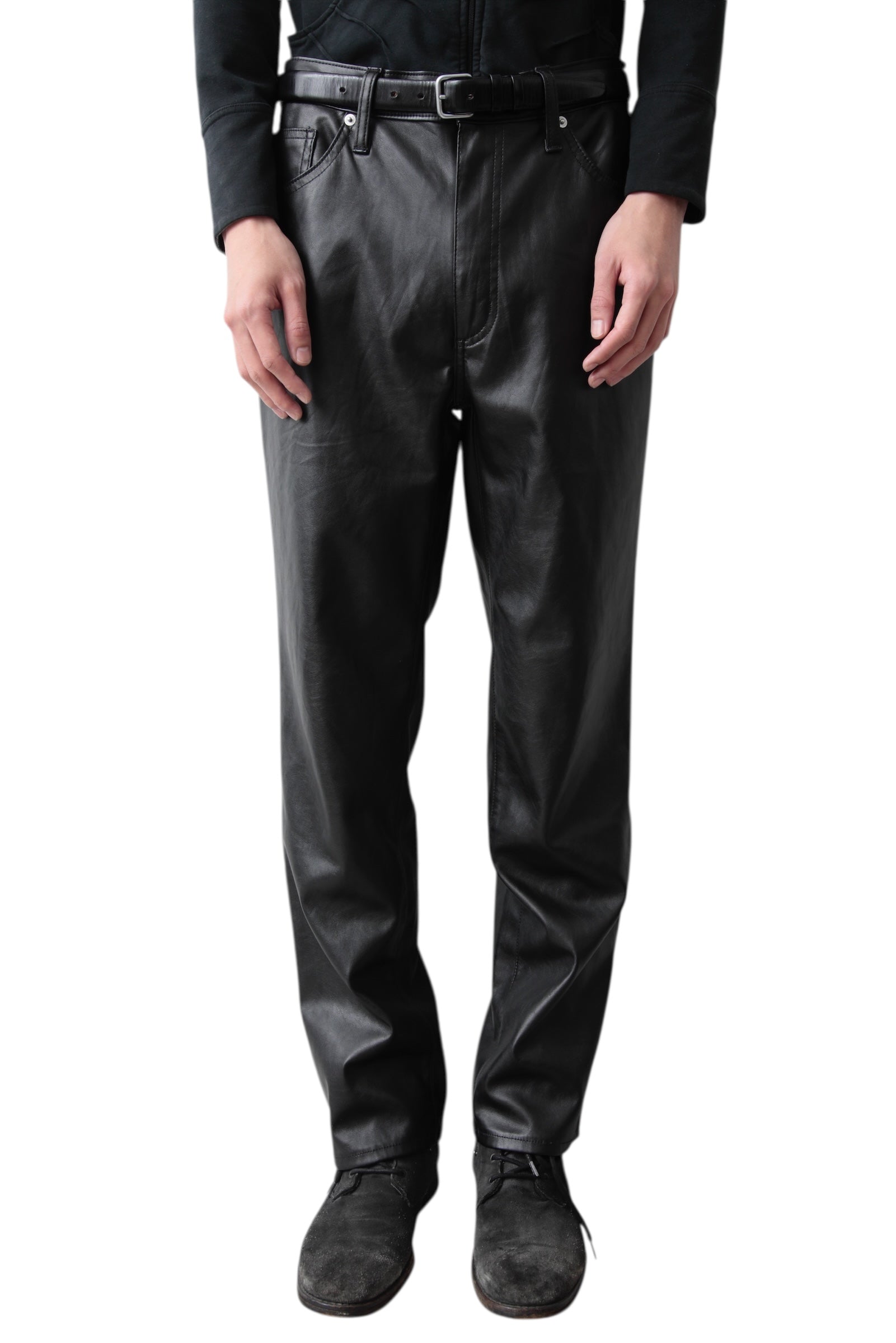 STRAIGHT LEATHER PANTS