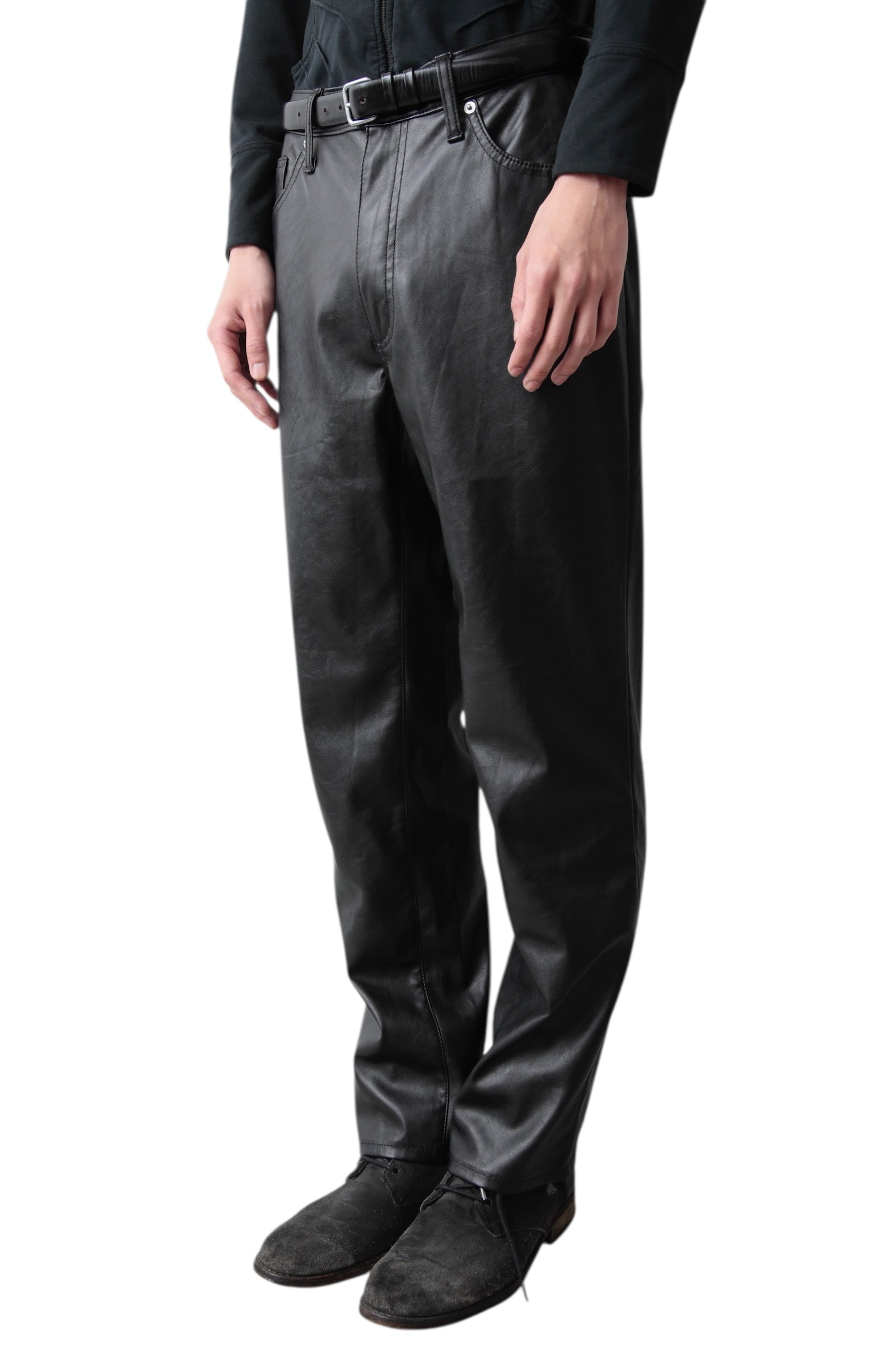 STRAIGHT LEATHER PANTS