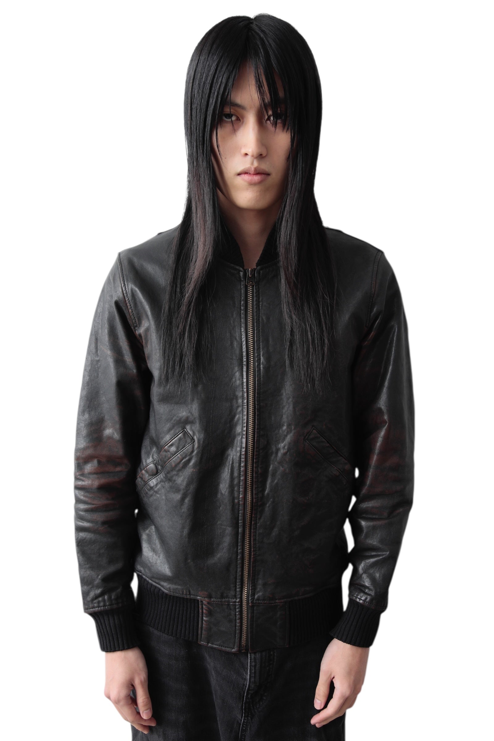 HYSTERIC GLAMOUR LEATHER BOMBER JACKET