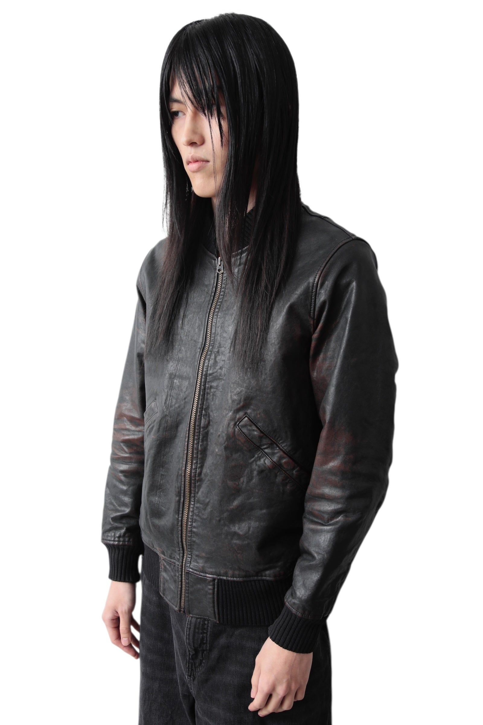HYSTERIC GLAMOUR LEATHER BOMBER JACKET