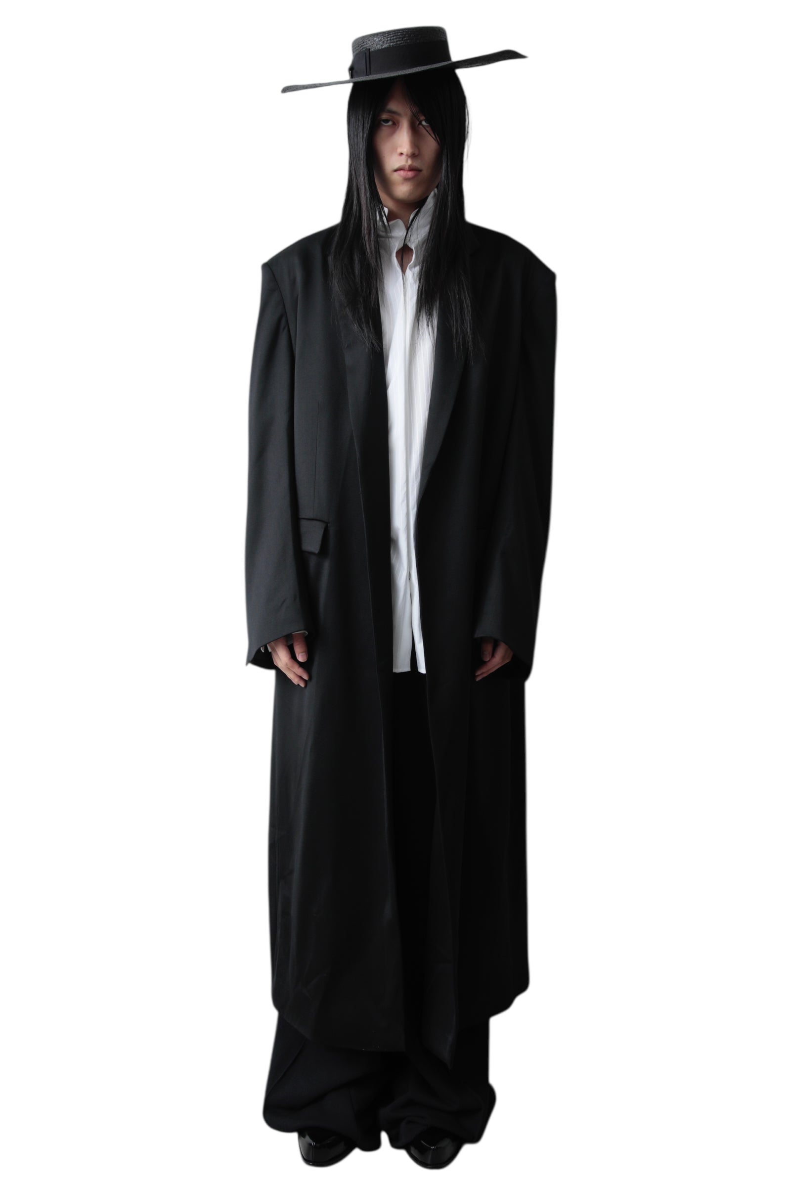 KEISUKE YOSHIDA TRUDGE TAILORED COAT WOOL CALZE