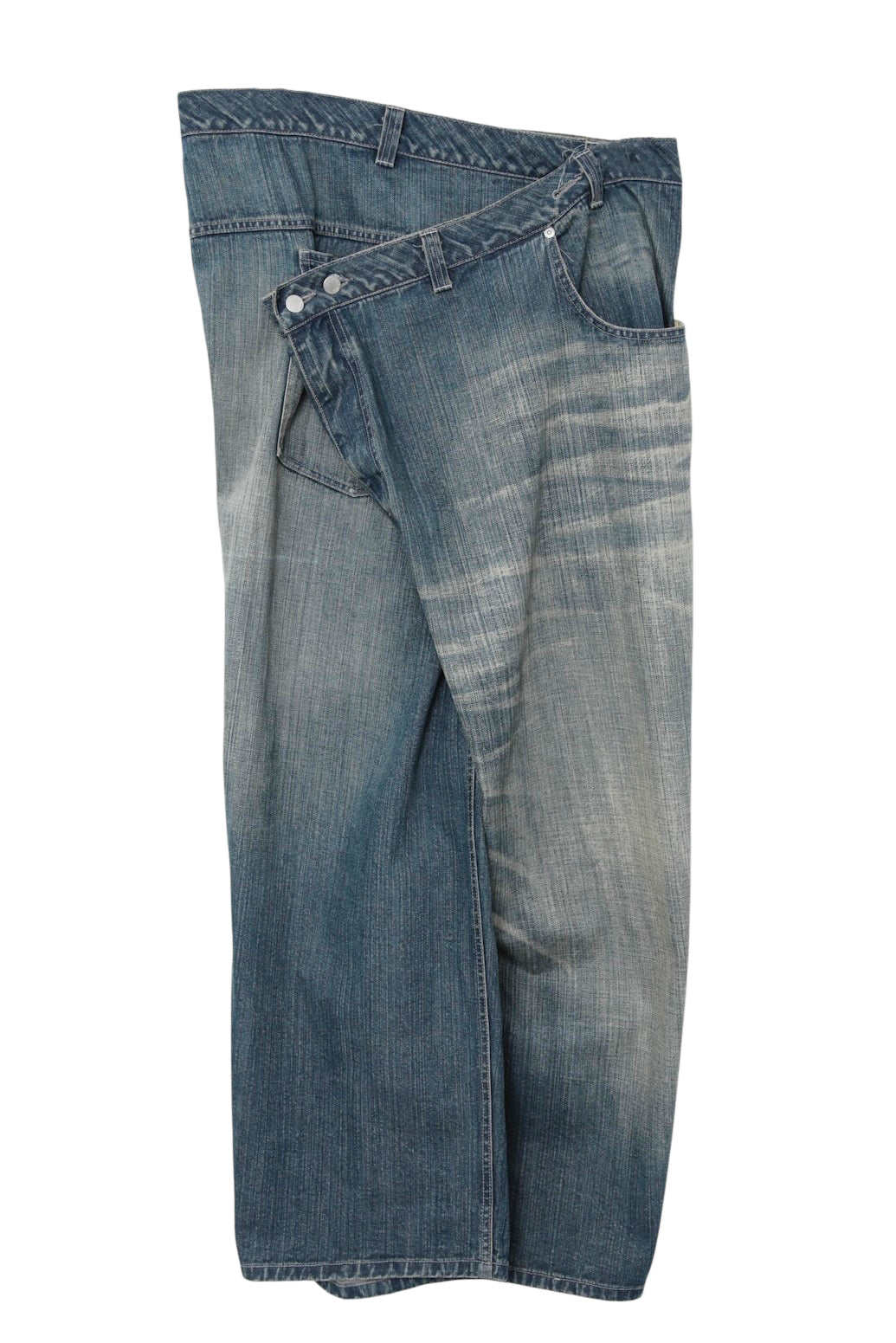 ORIMI OVERLAP BUGGY DENIM PANTS