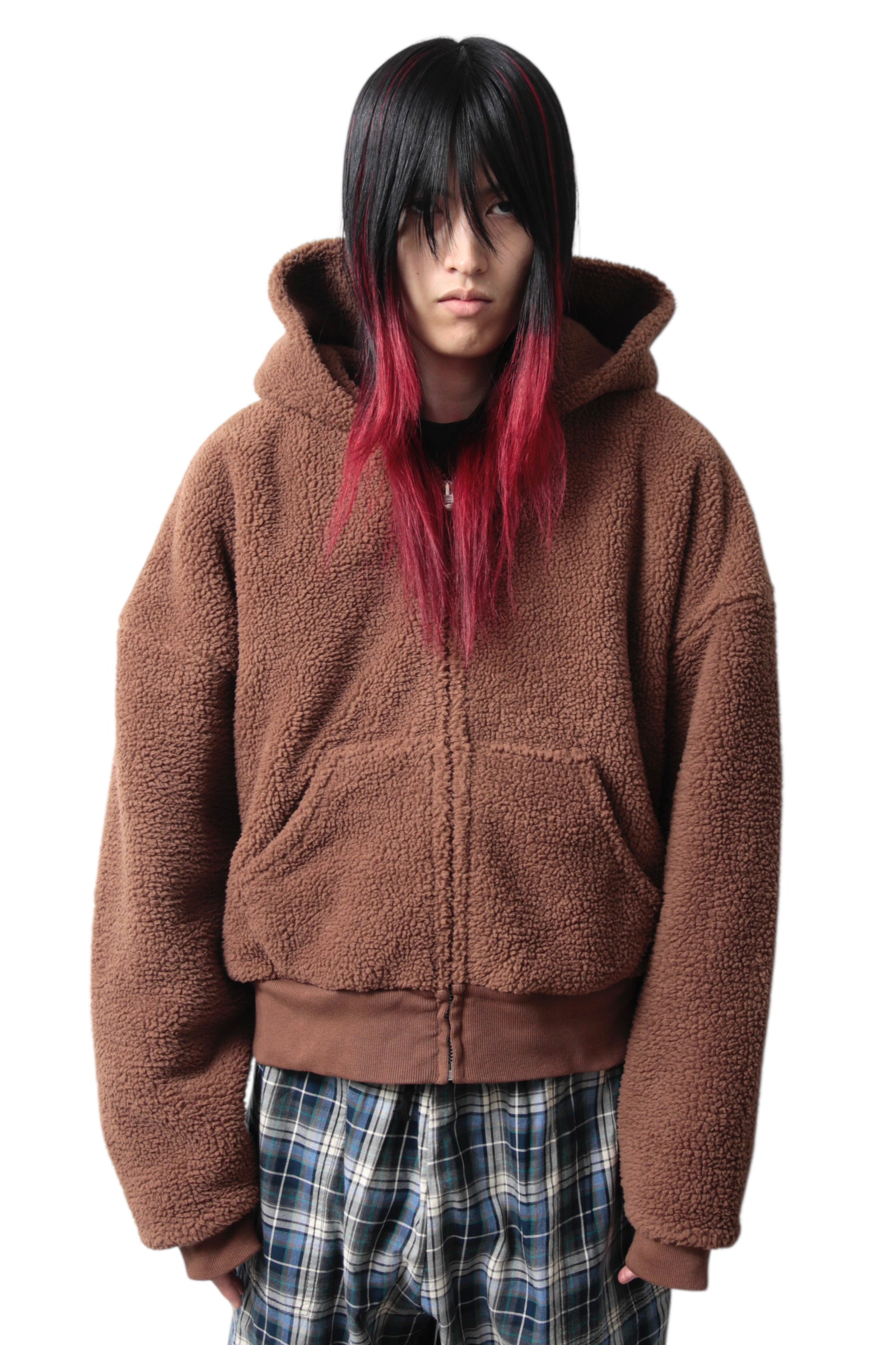 ERL TERRY FLEECE ZIPPED HOODIE