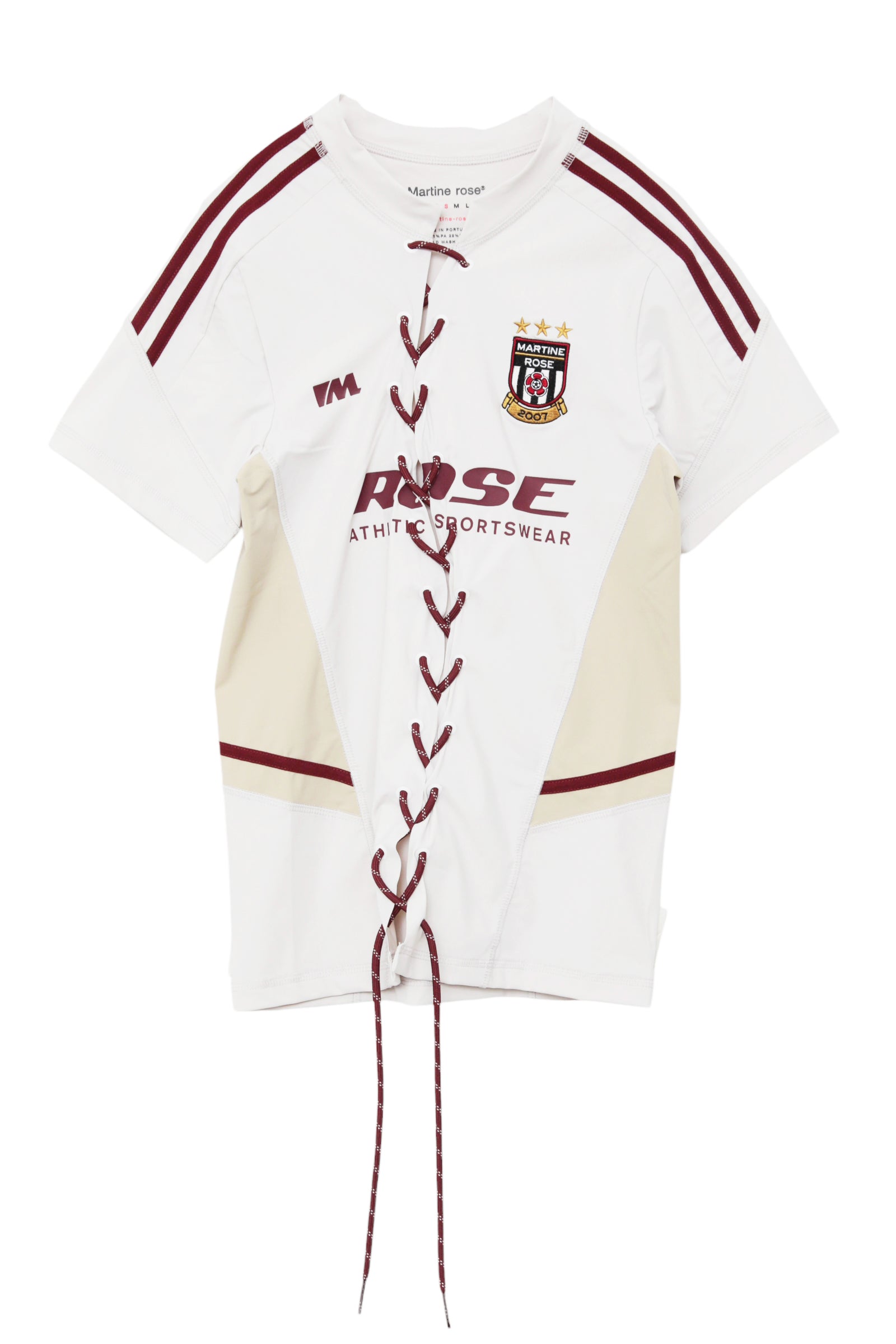 MARTINE ROSE LACE UP FOOTBALL TOP