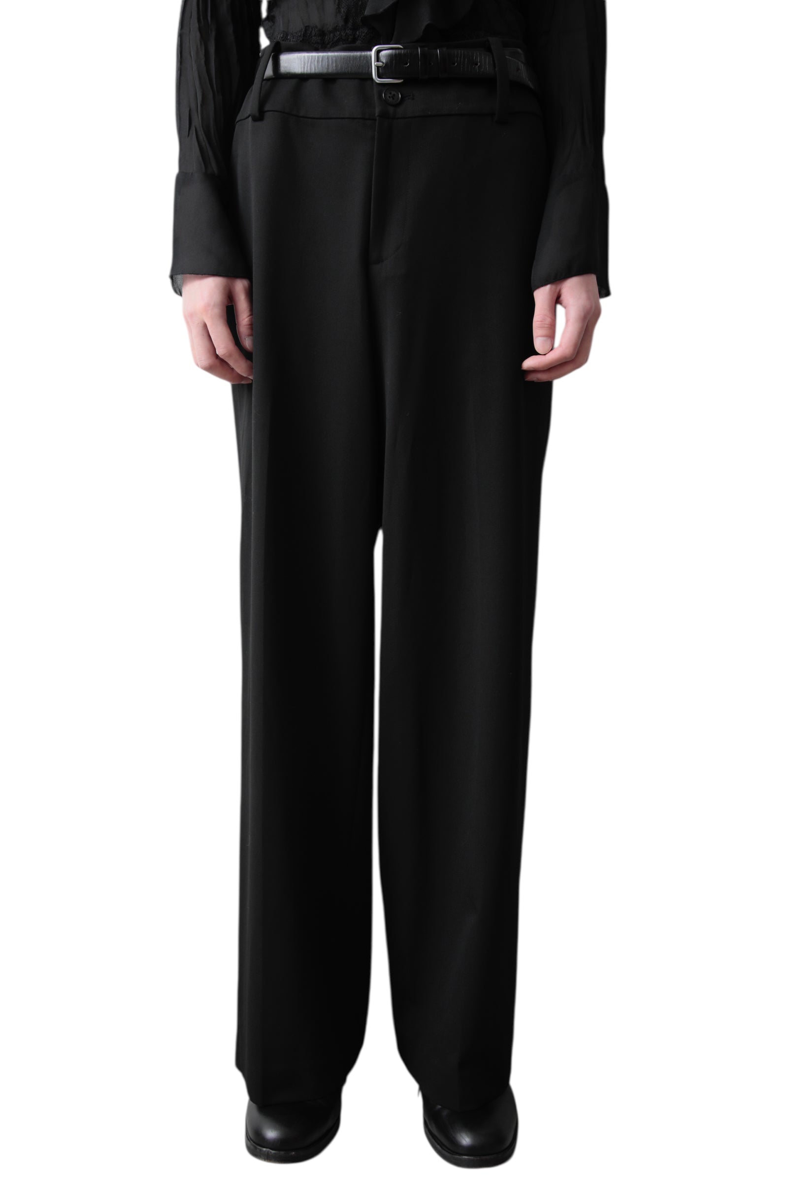 BLACK BAGGY SLACKS