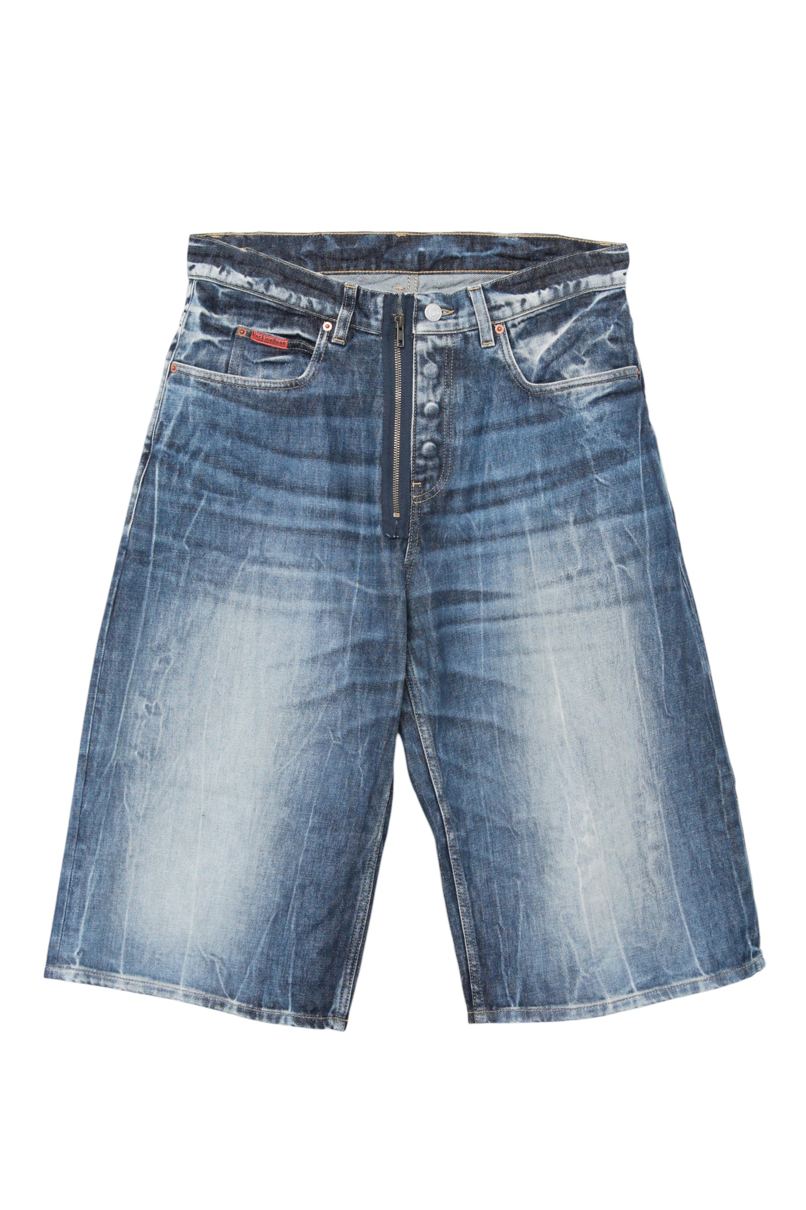 MARTINE ROSE ZIP JEAN SHORT