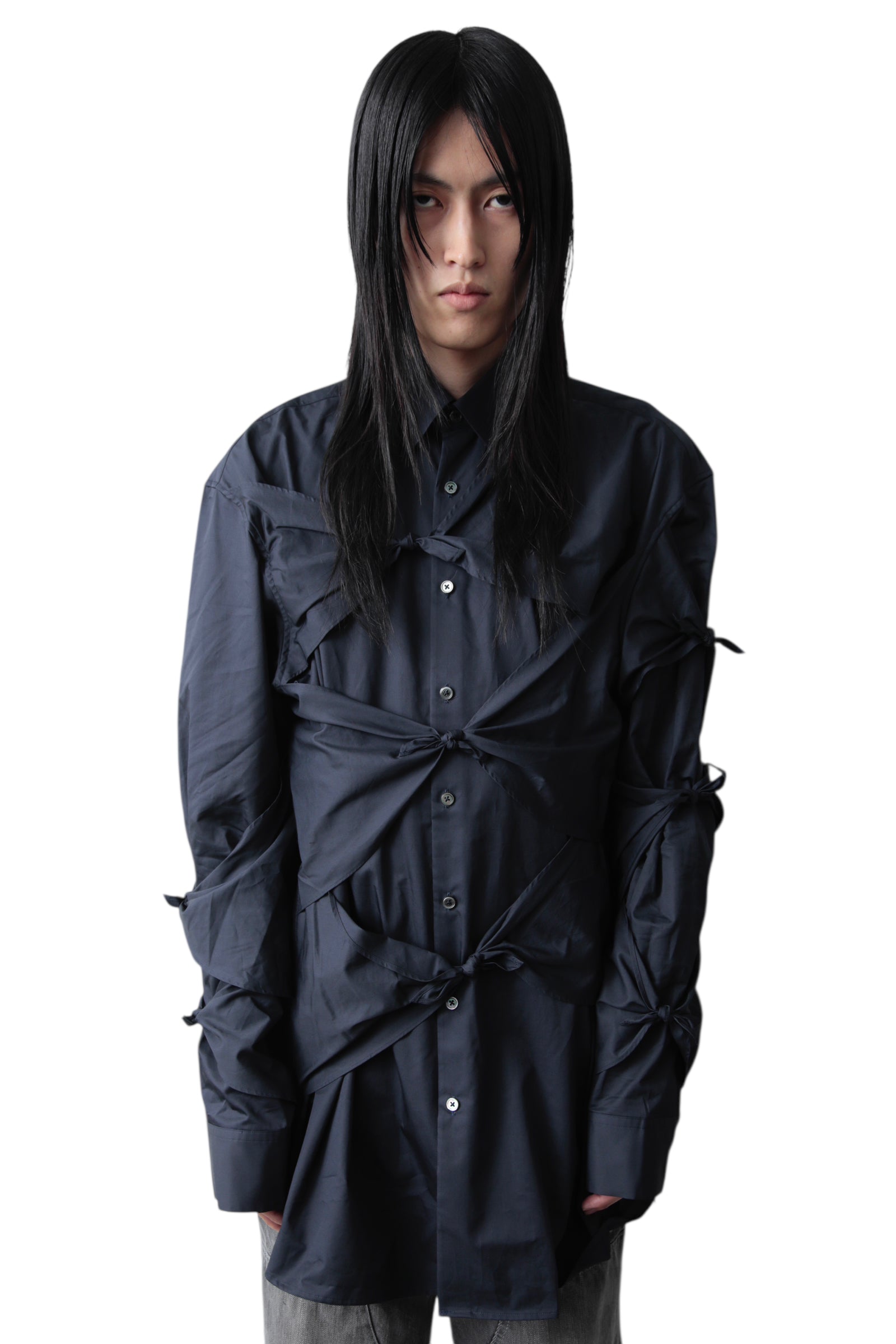 KEISUKE YOSHIDA RIBBON SHIRT NEW