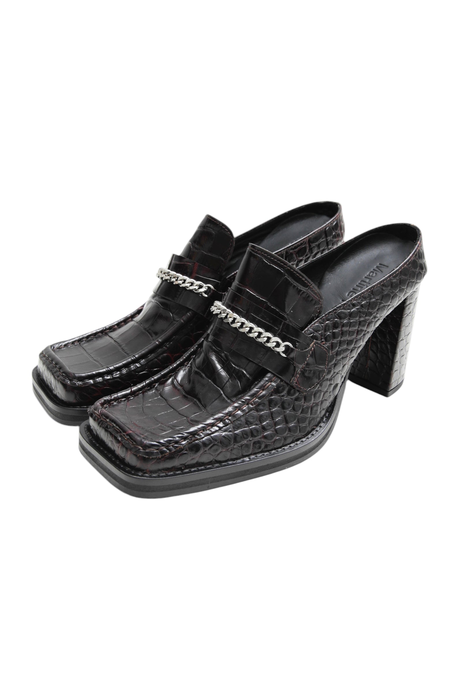MARTINE ROSE SQUARE TOE HEEL