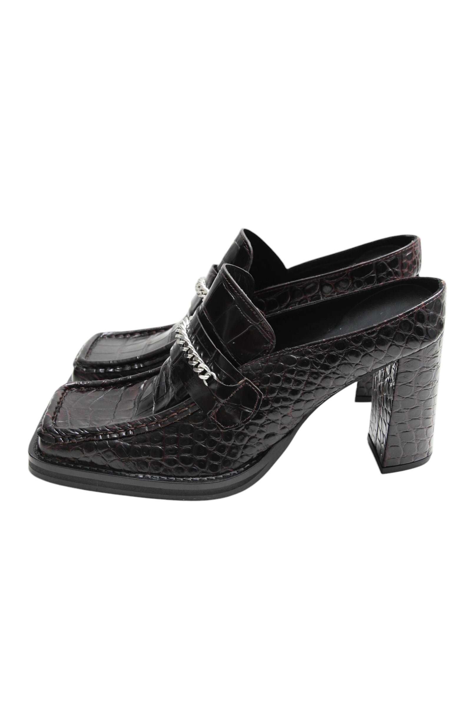 MARTINE ROSE SQUARE TOE HEEL