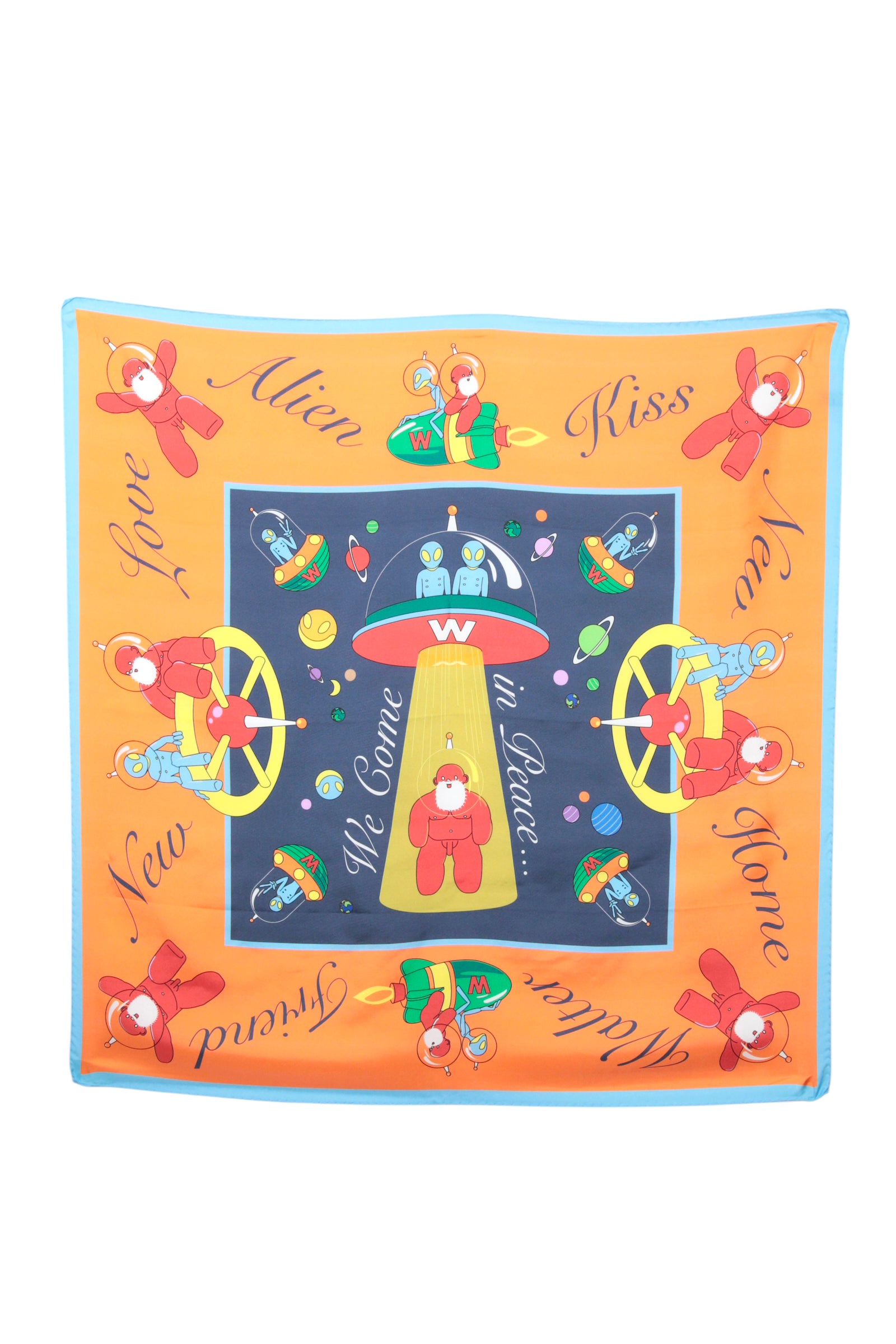 WALTER VAN BEIRENDONCK AVAILABLE IN SPACE SILK SCARF