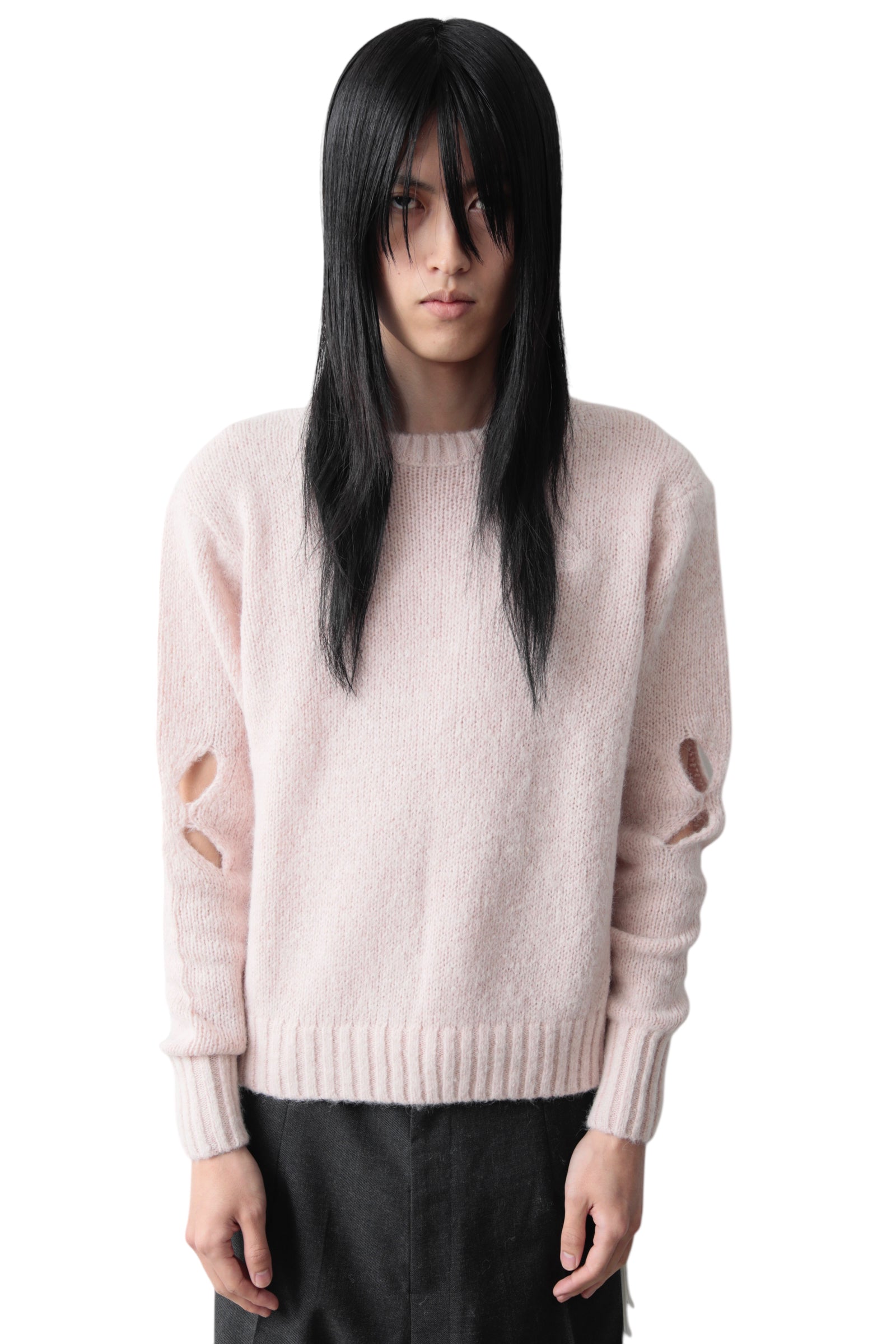 STEFAN COOKE SLASHED SHAGGY JUMPER