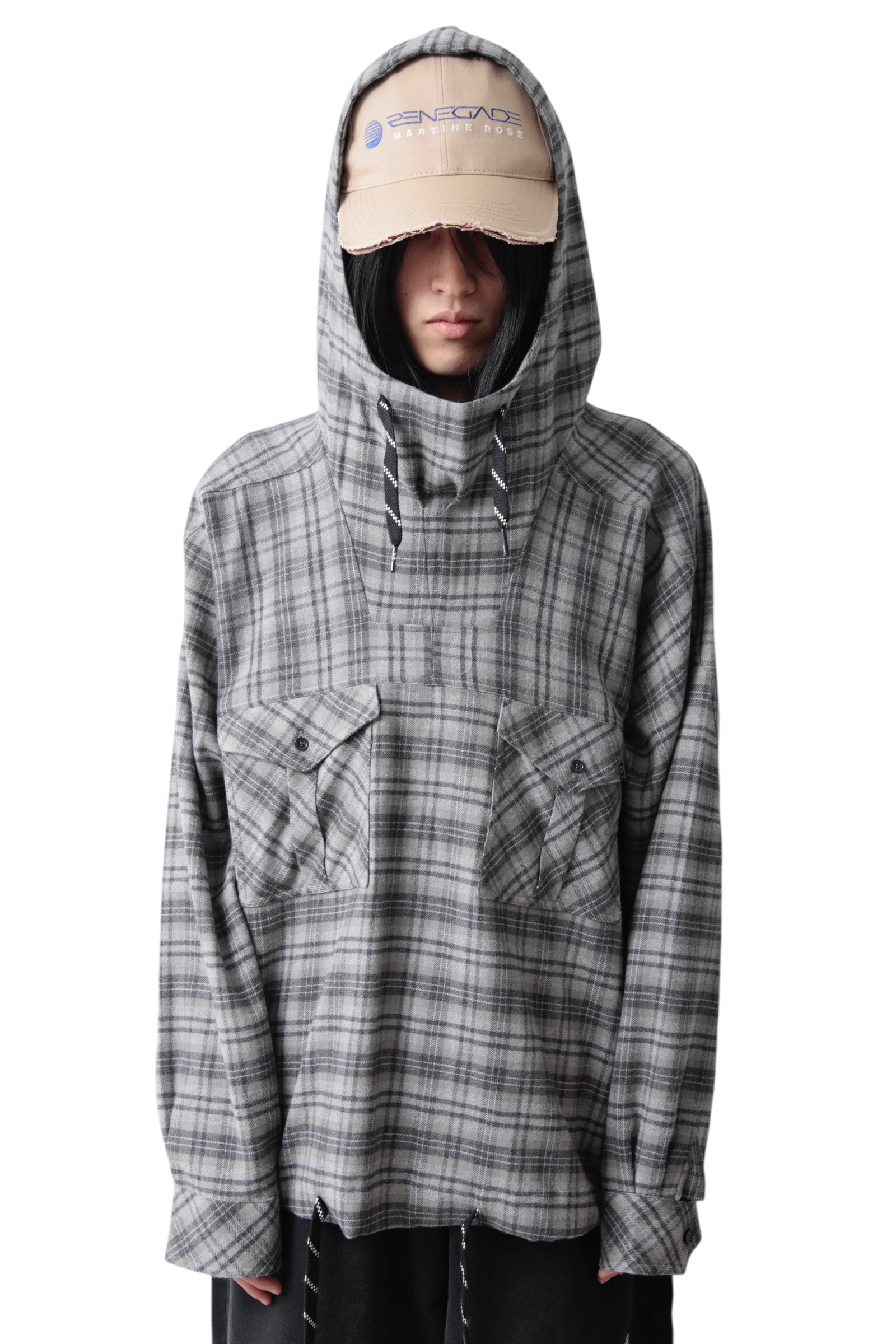 MARTINE ROSE HOODED SHIRT