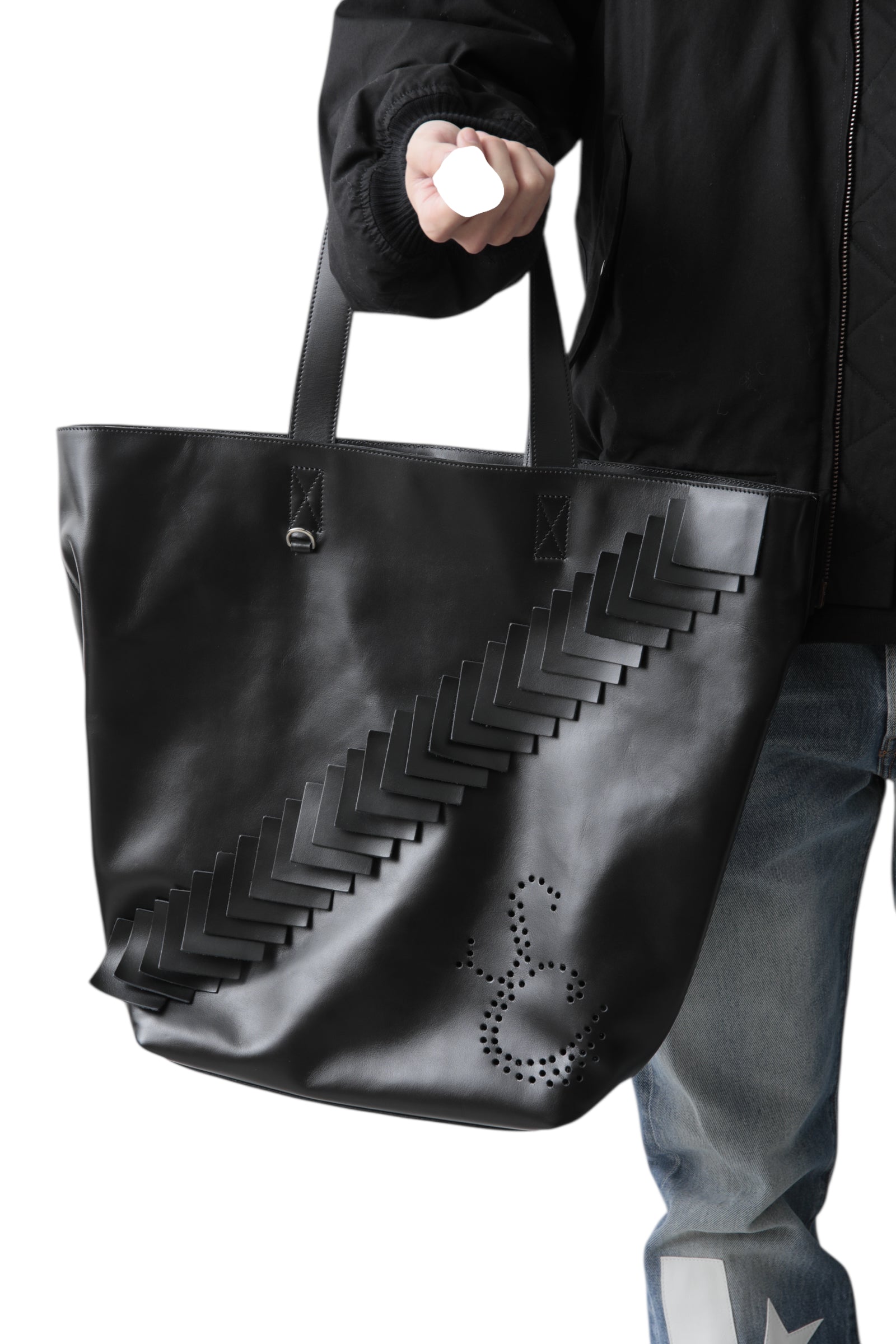 STEFAN COOKE LEATHER PATCH TOTE
