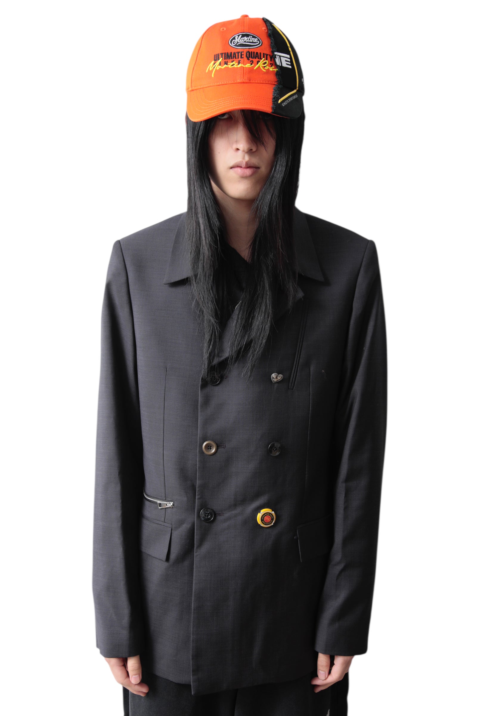 MARTINE ROSE DOUBLE BREASTED ZIP JACKET