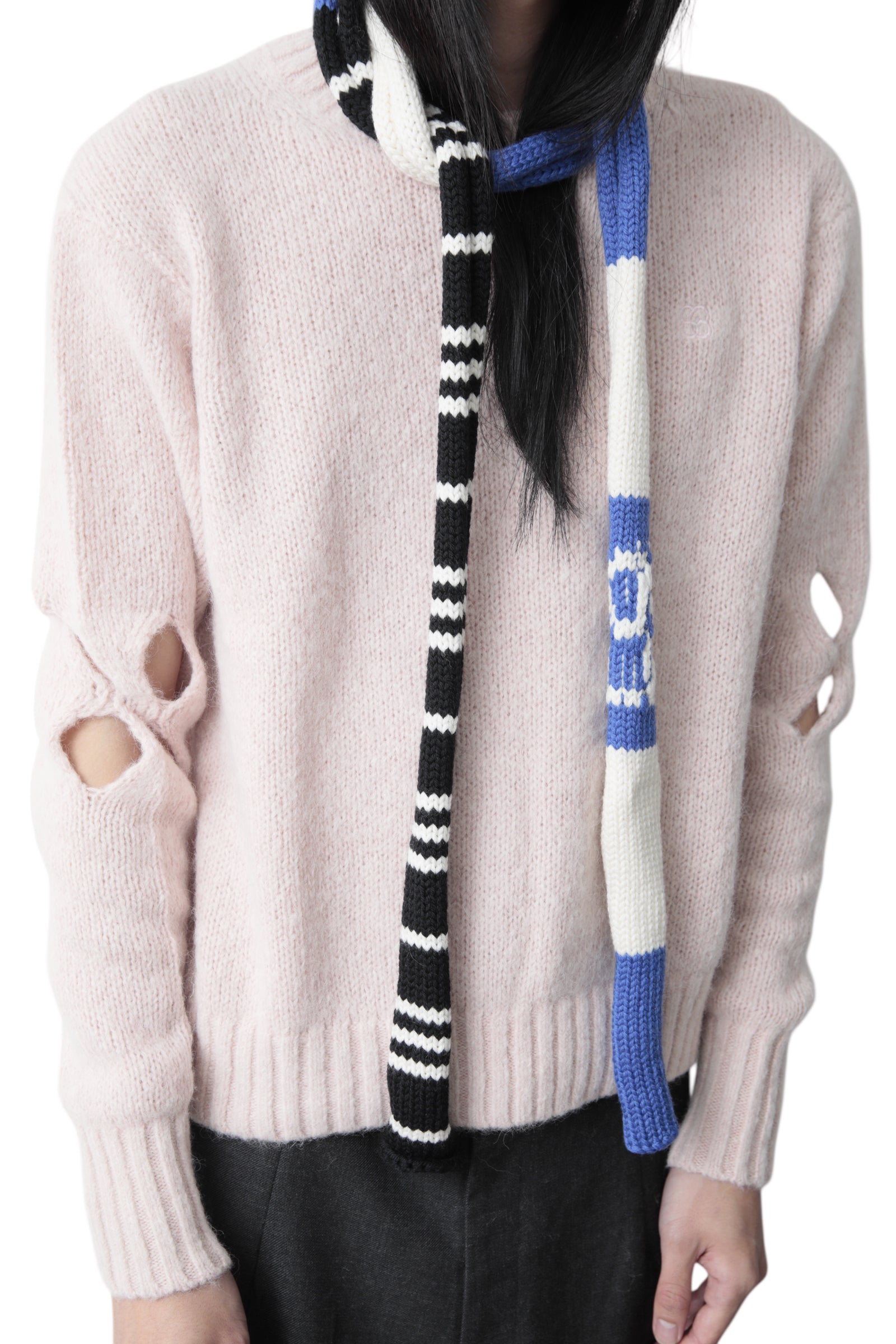 STEFAN COOKE STRIPED KNIT SCARF