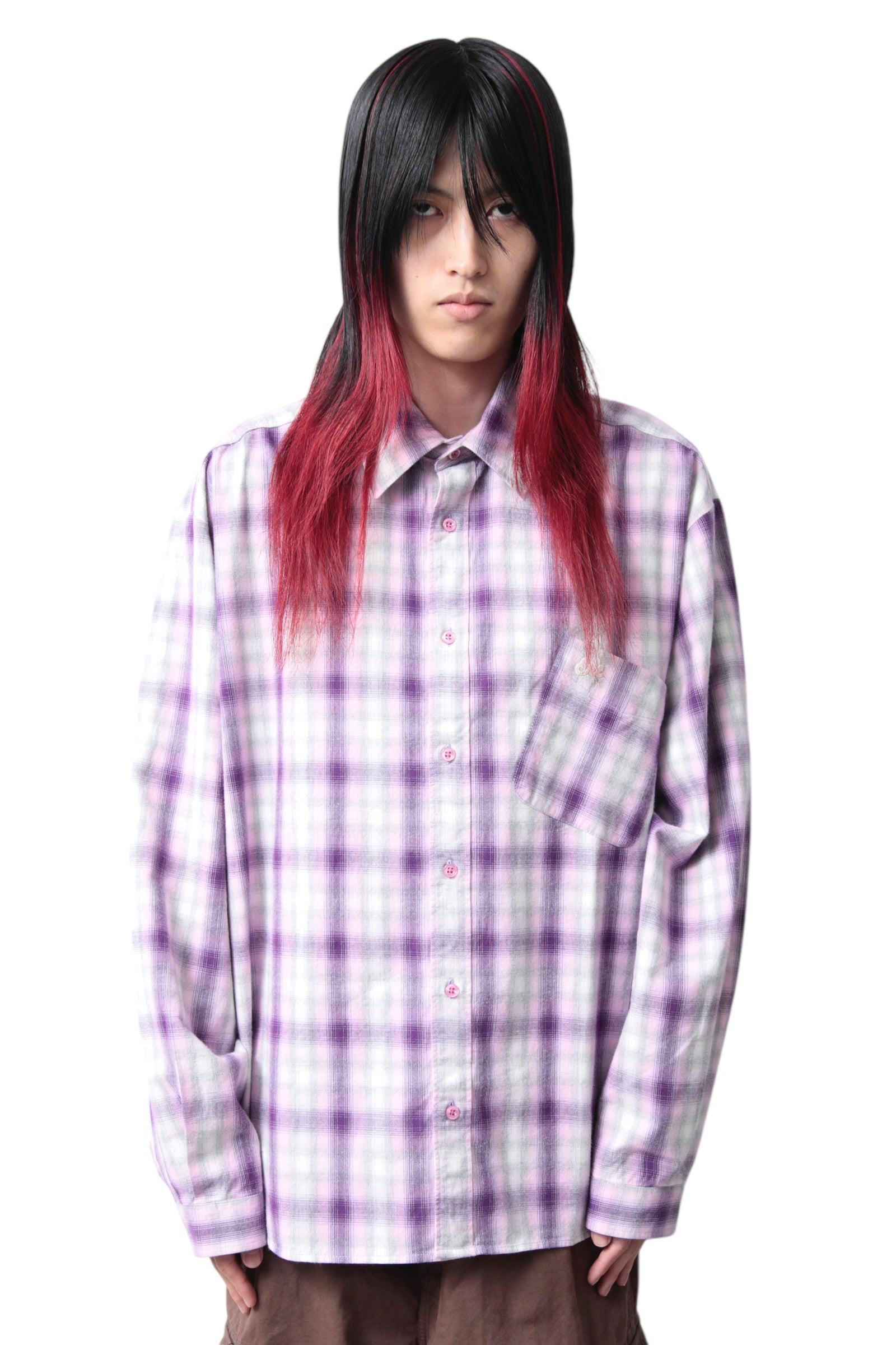 ERL PURPLE PLAID OVERSHIRT