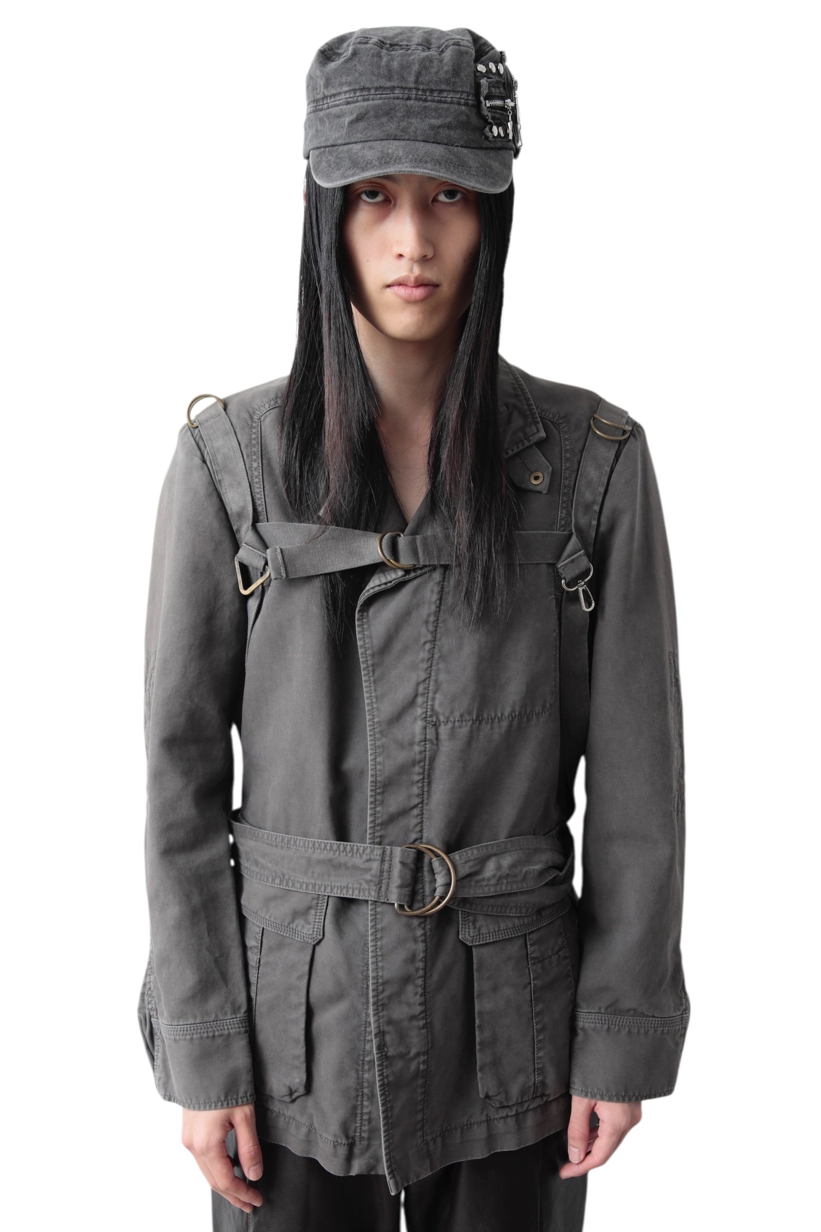 MARITHE + FRANCOIS GIRBAUD BELTED MILITARY JACKET