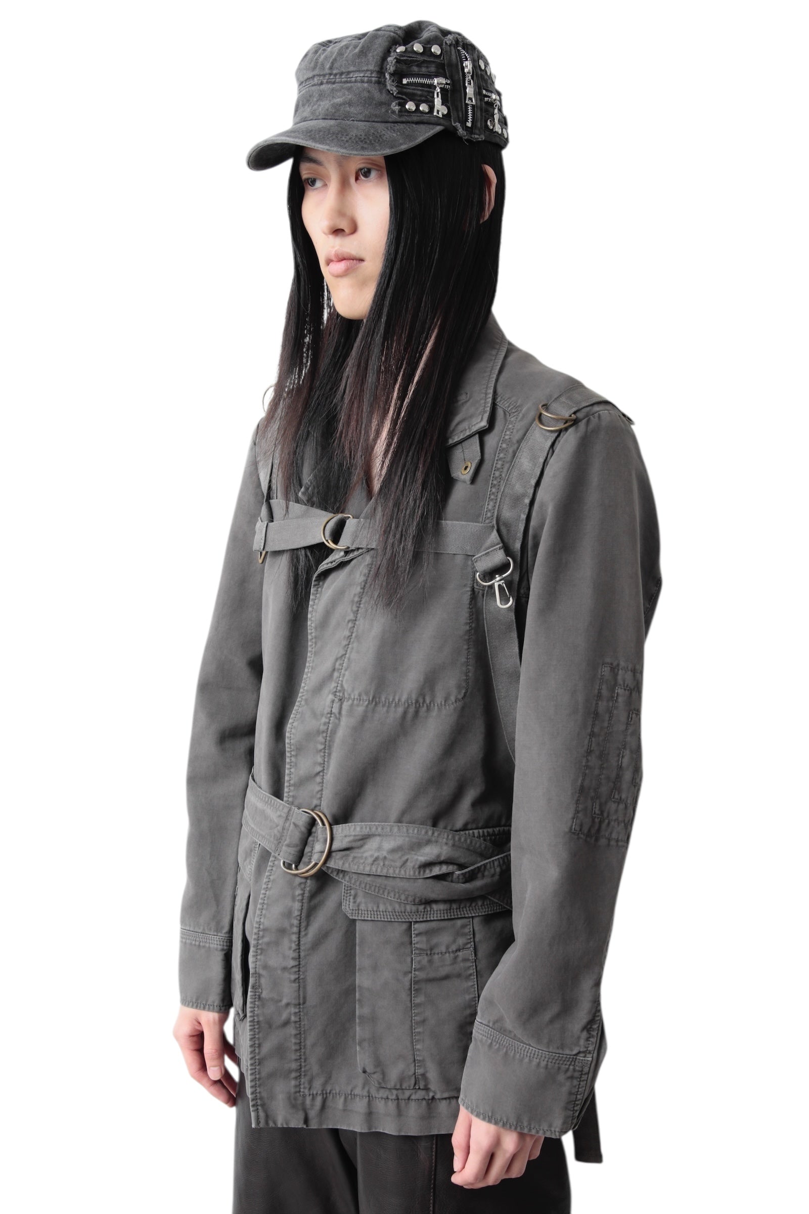 MARITHE + FRANCOIS GIRBAUD BELTED MILITARY JACKET