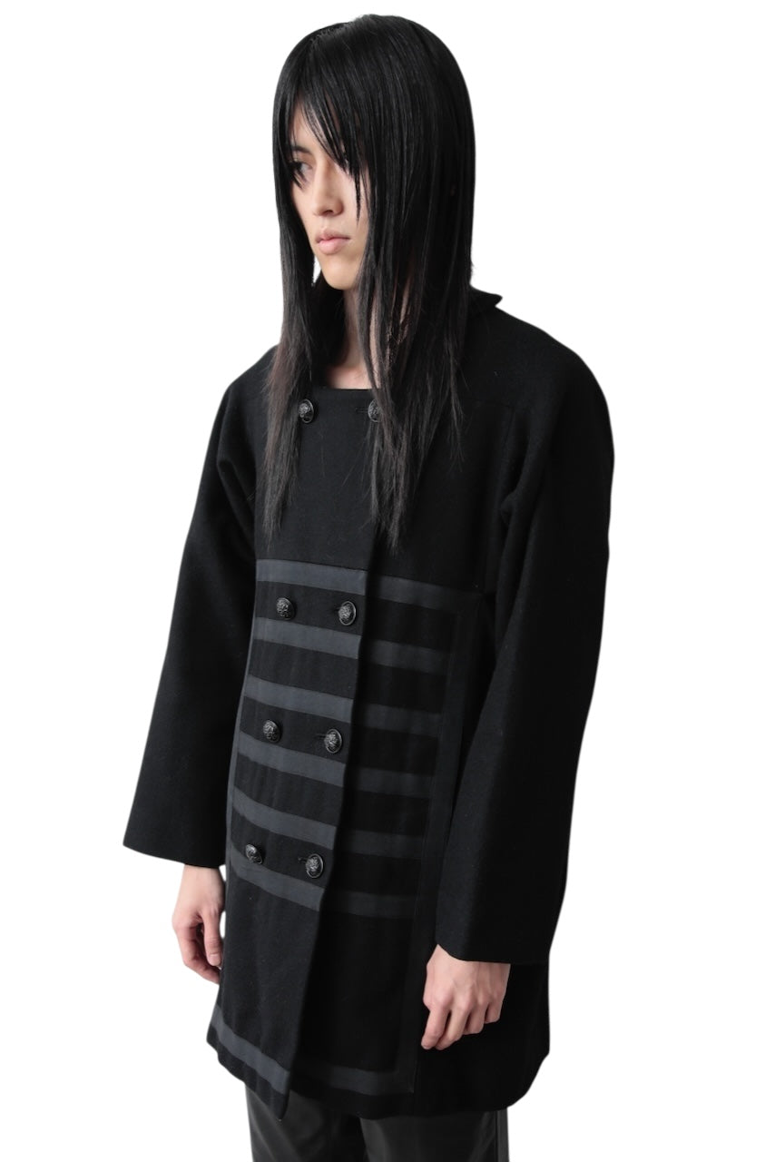 EARLY 2000s BERNHARD WILLHELM NO COLLAR NAPOLEON COAT