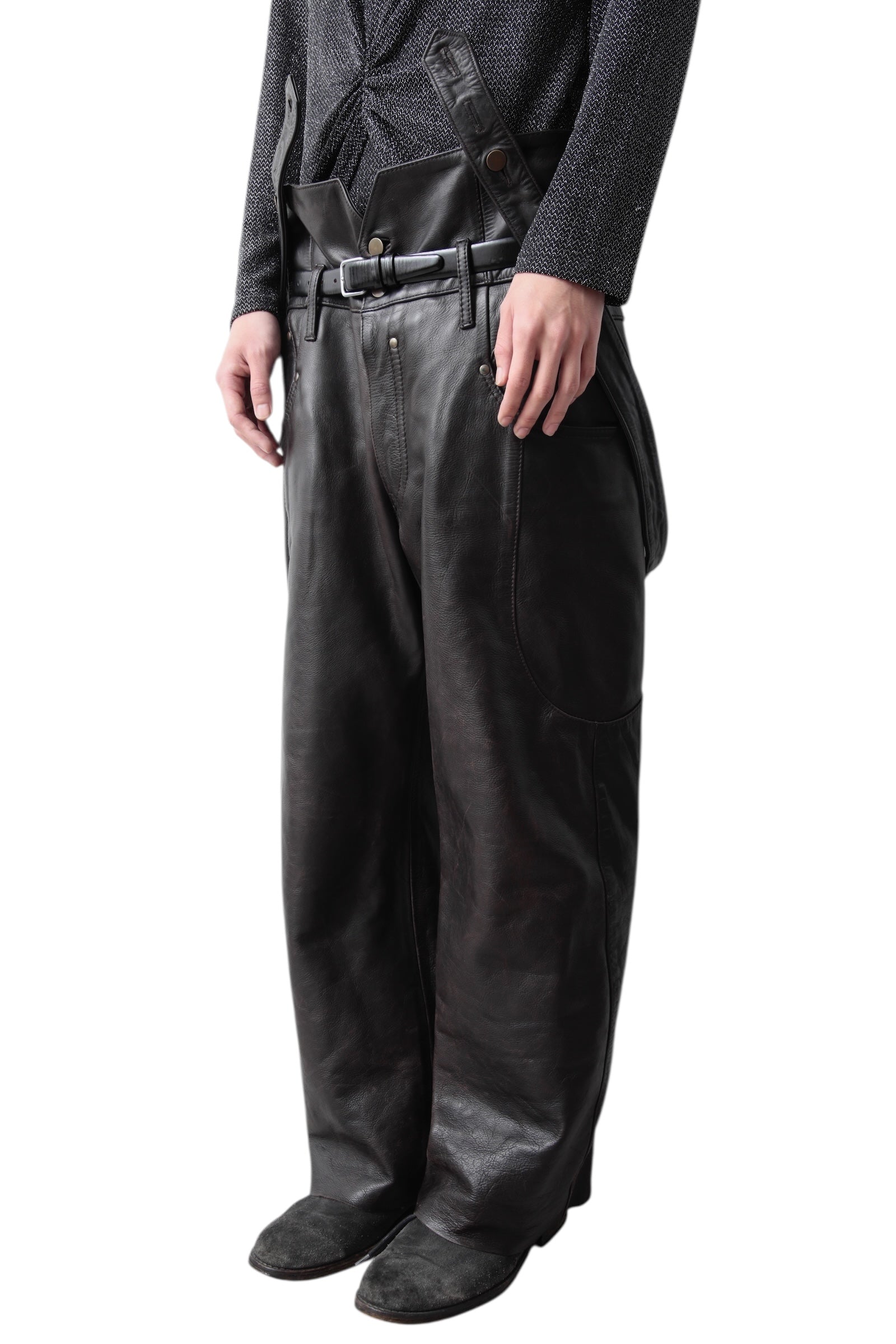Cow Leather Wide Overall