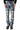 FRONT POCKETS PATCHWORK STRAIGHT DENIM PANTS