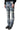 FRONT POCKETS PATCHWORK STRAIGHT DENIM PANTS