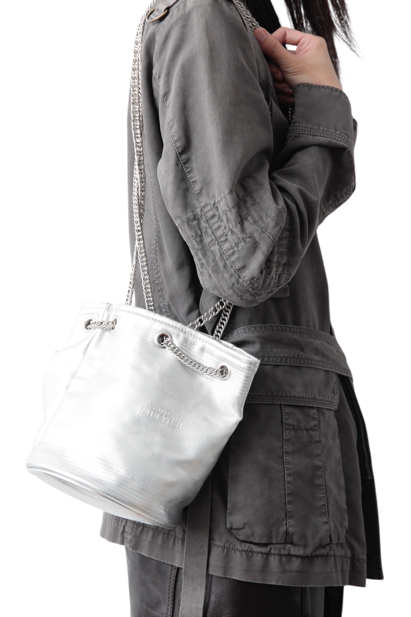 JEAN PAUL GAULTIER METALLIC BUCKET BAG