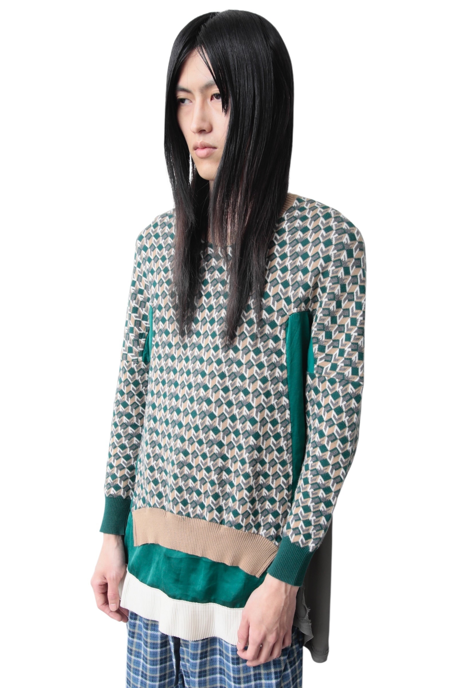UNDERCOVER CRAZY PATTERNED SWEATER DOCKING TOP