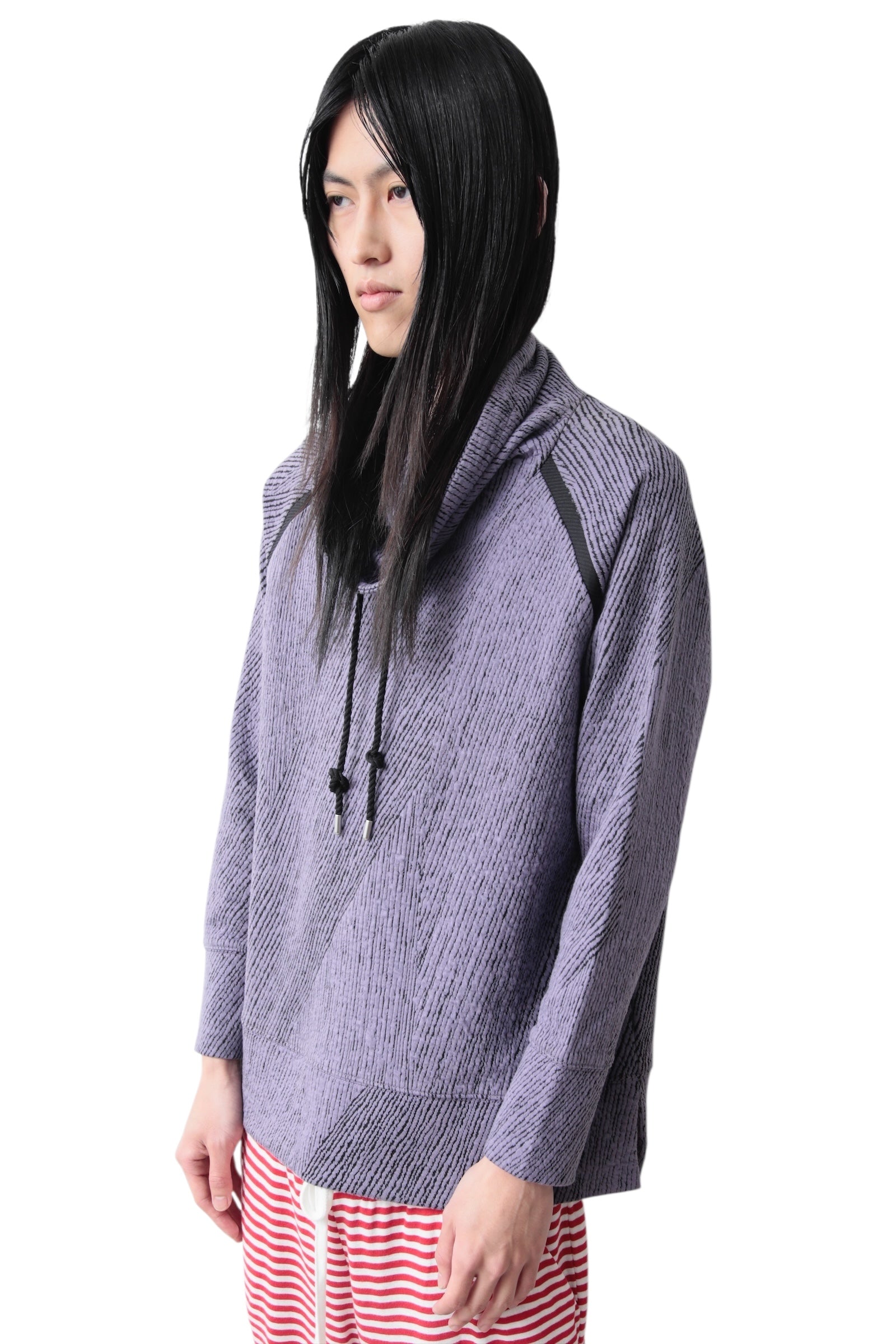 High neck jackquard top