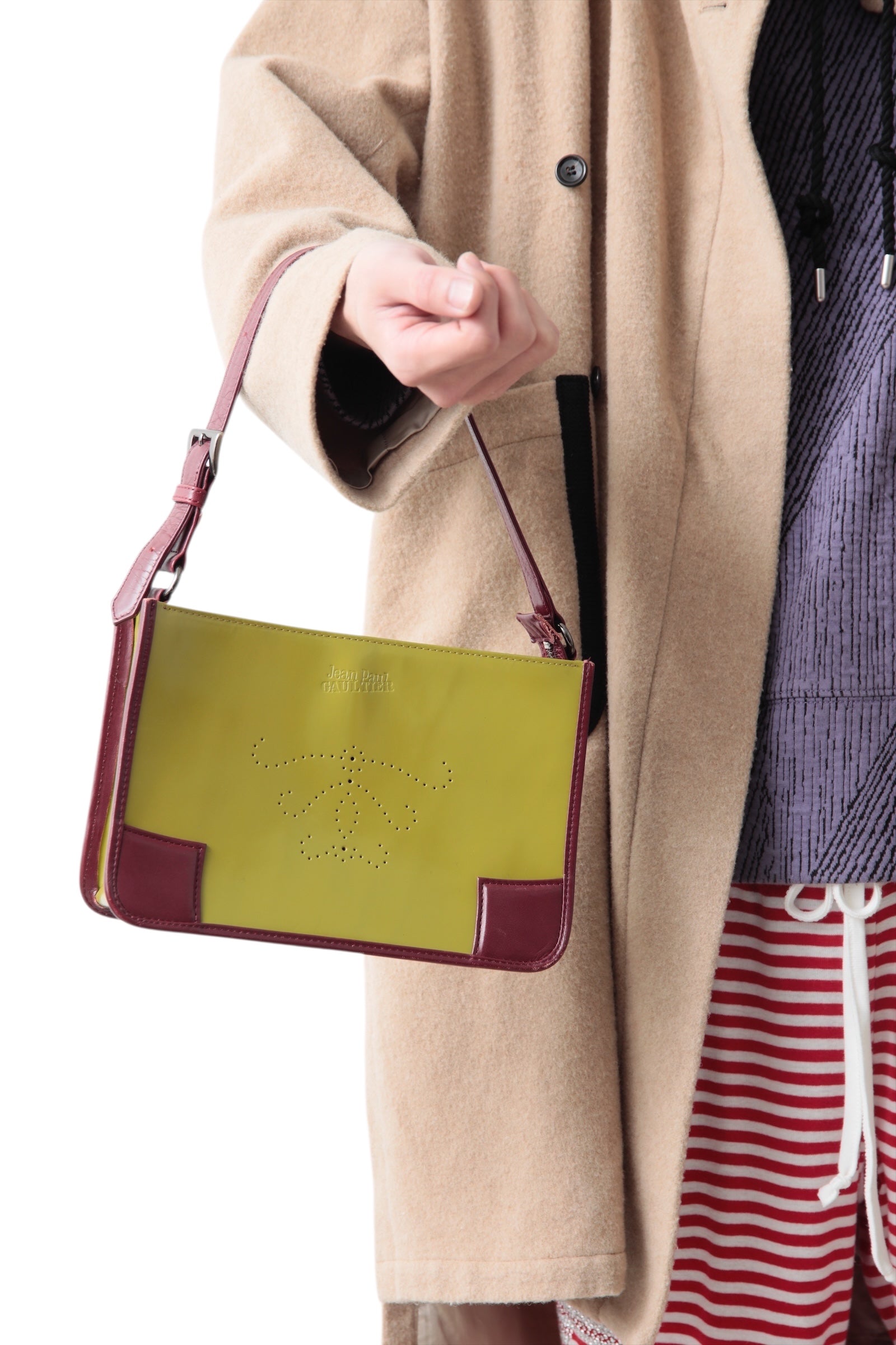 1990s JEAN PAUL GAULTIER HOLE LOGO HAND BAG