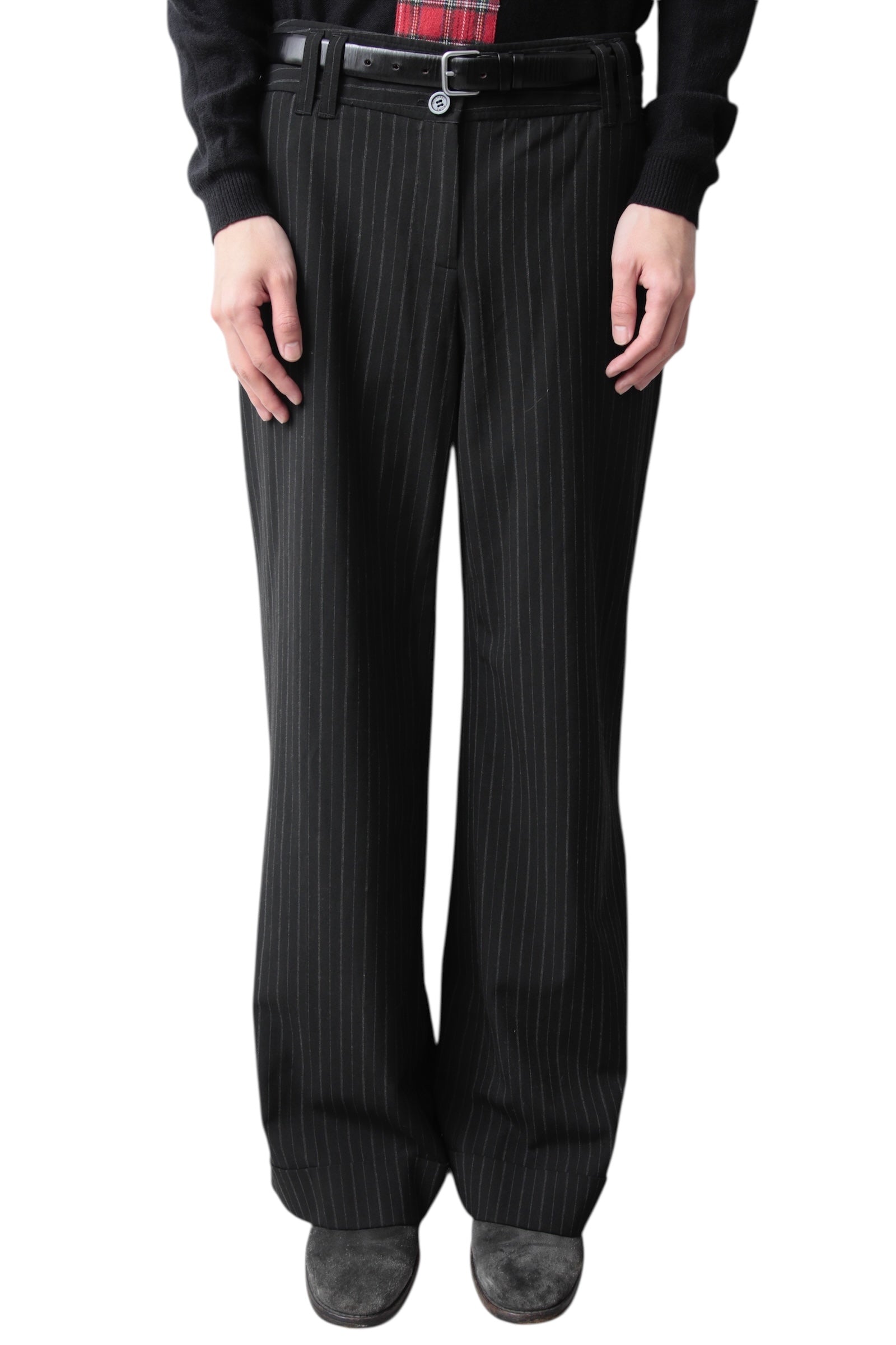 PIN STRIPE FLARE SLACKS
