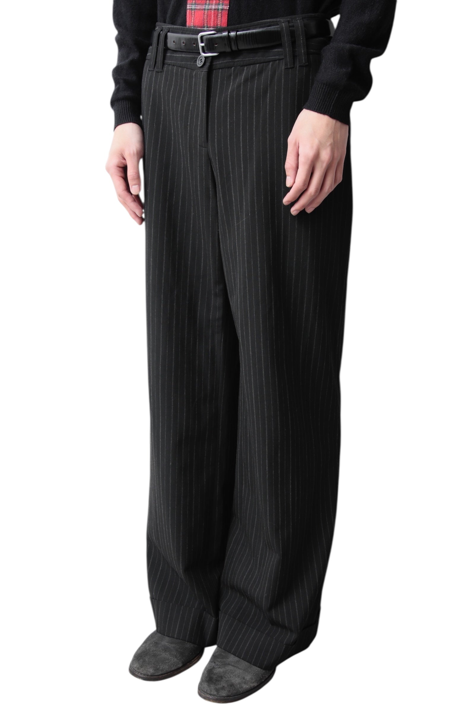 PIN STRIPE FLARE SLACKS
