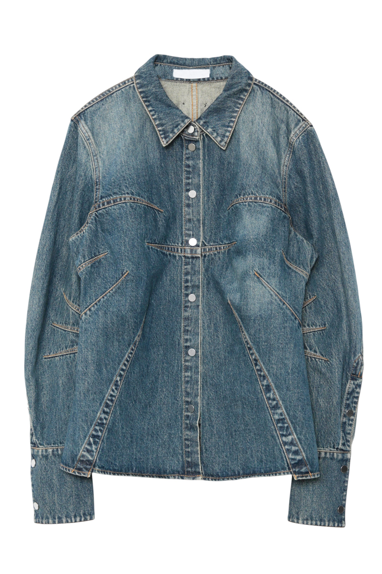 HELMUT LANG DENIM BUSTIER SHIRT