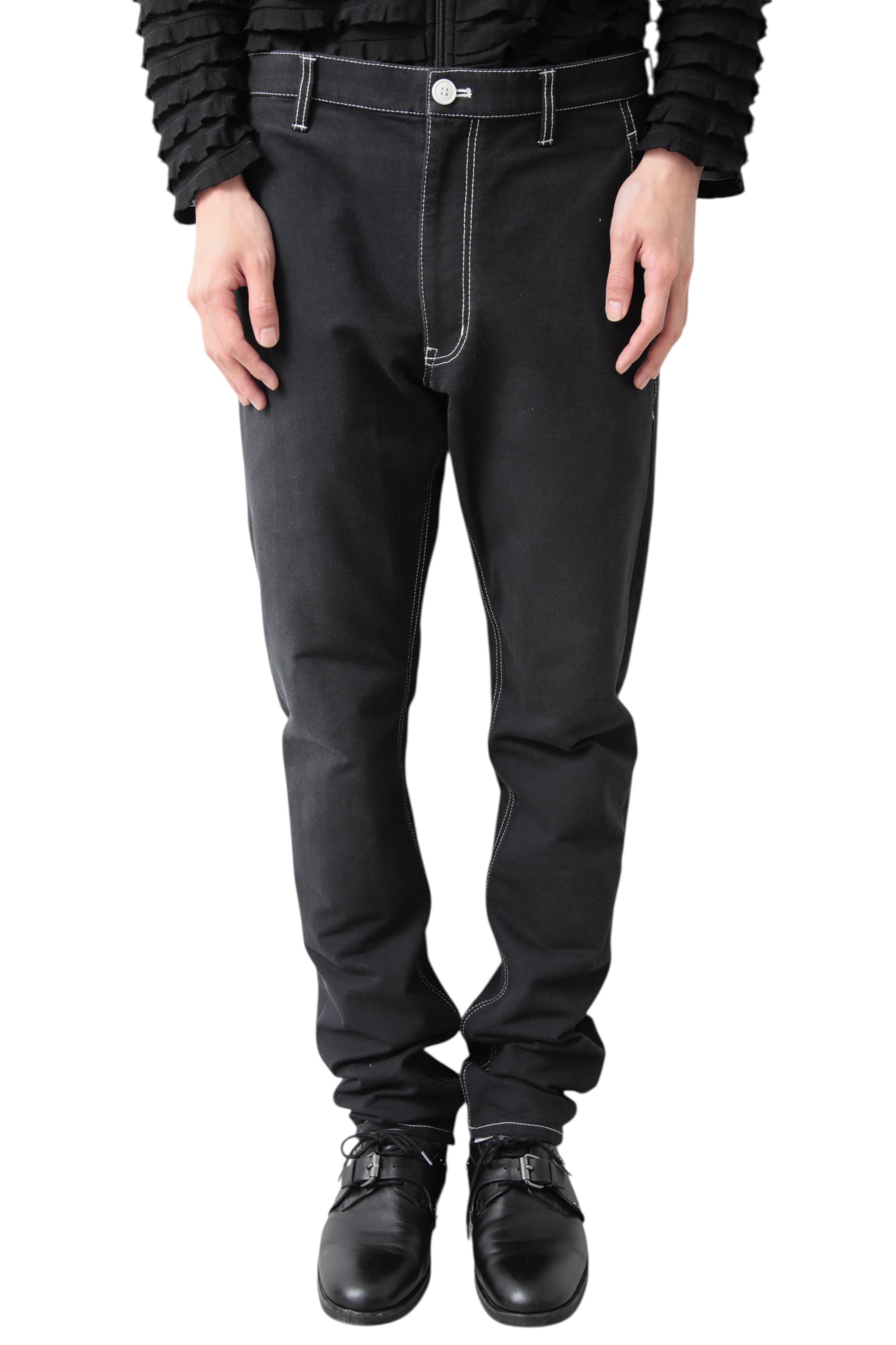 COMME DES GARCONS HOMME DEUX STITCHED CHINO PANTS