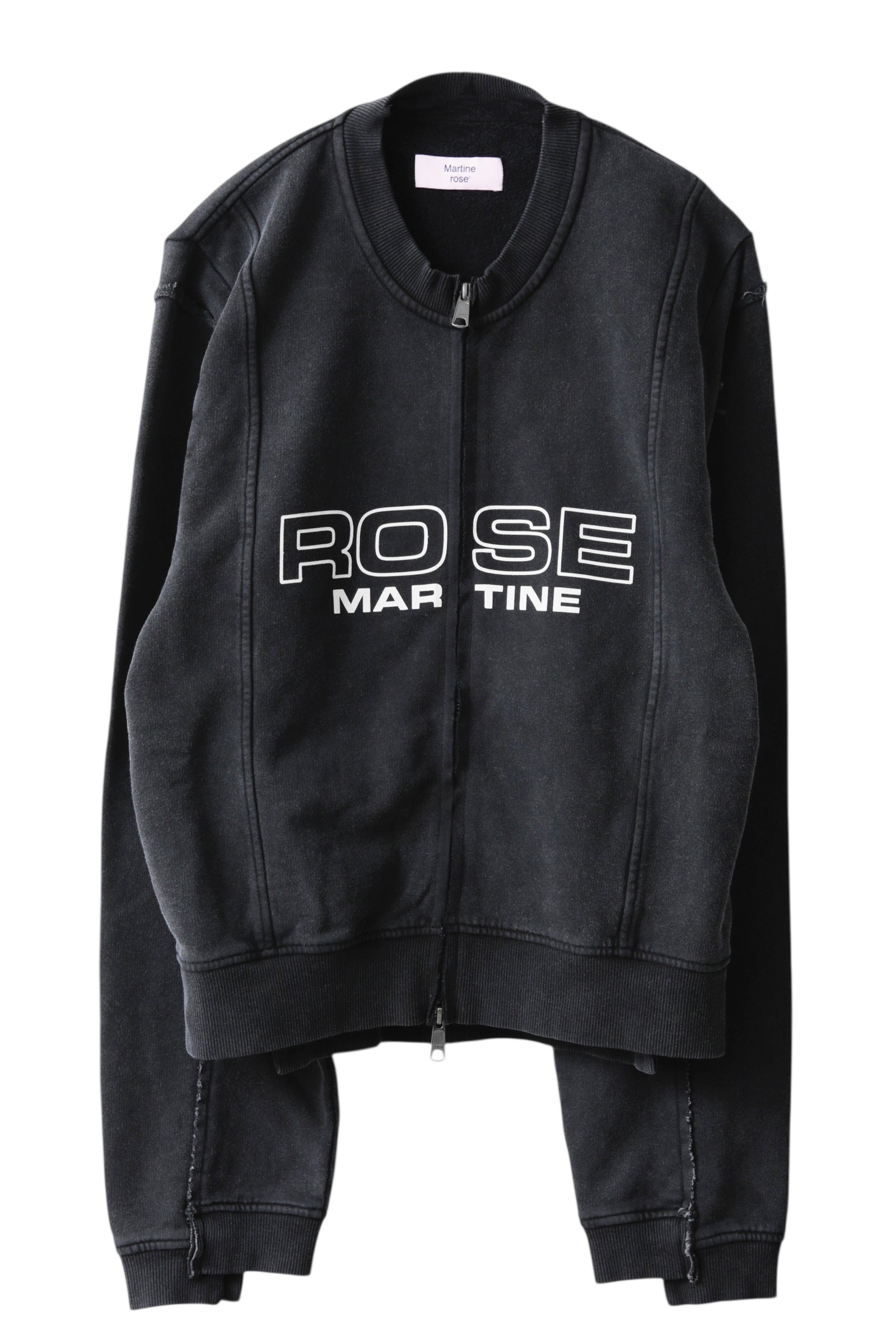 MARTINE ROSE SHRUNKEN ZIP UP CREW