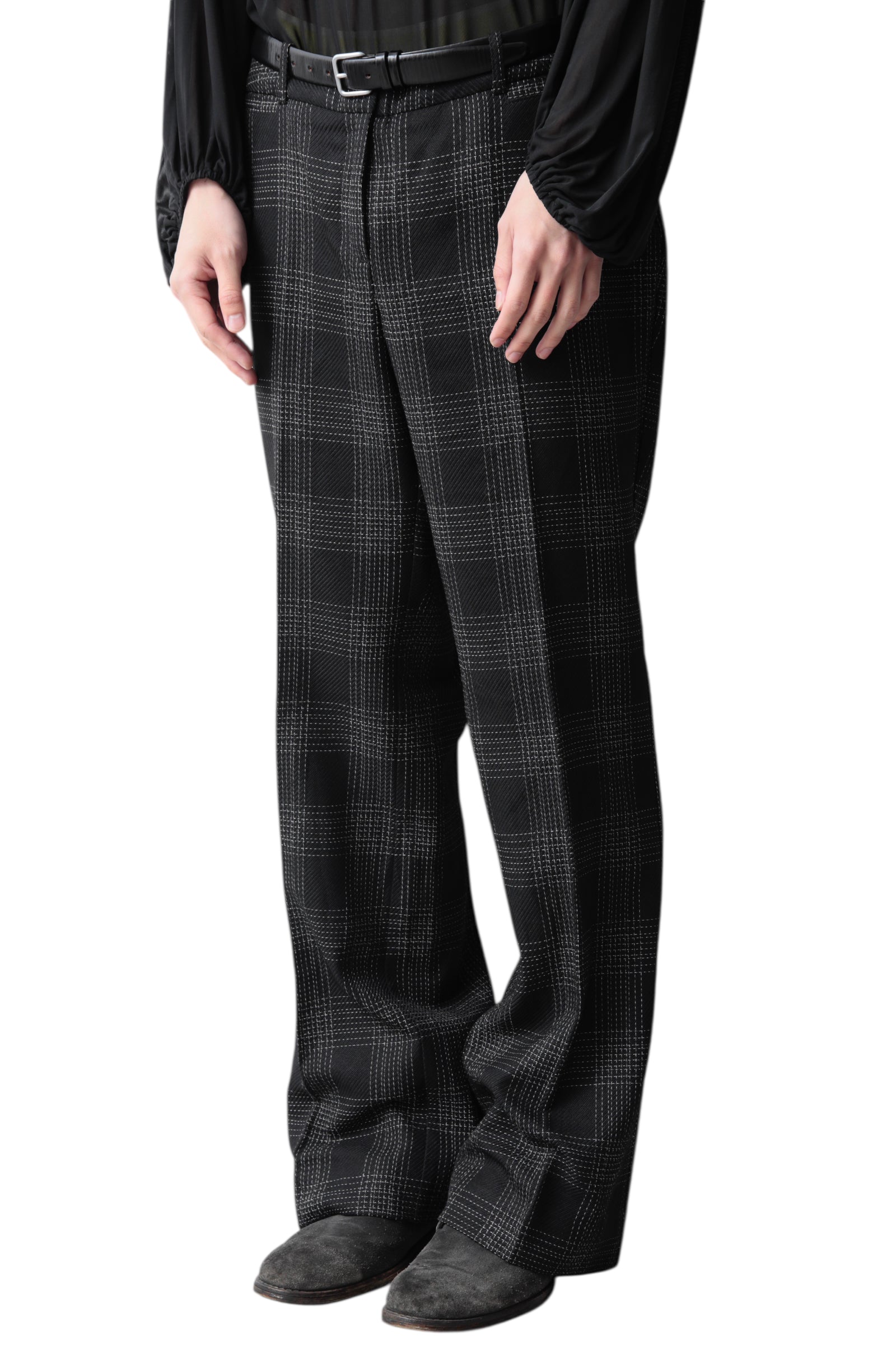 CHECK FLARE SLACKS