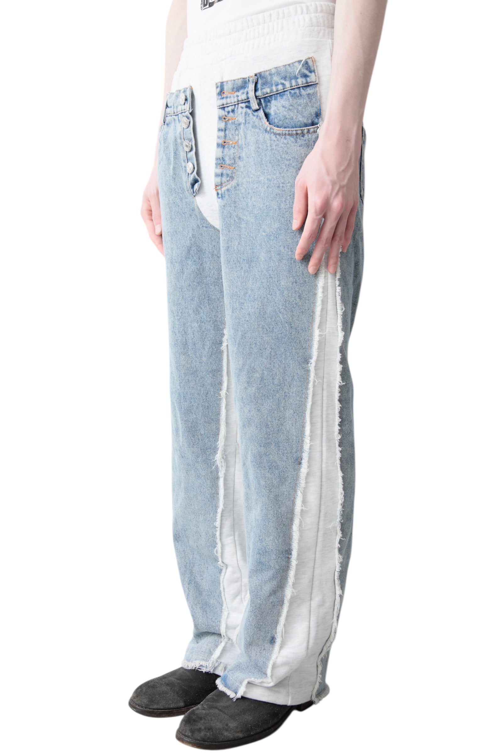 DENIM DOCKING SWEAT PANTS