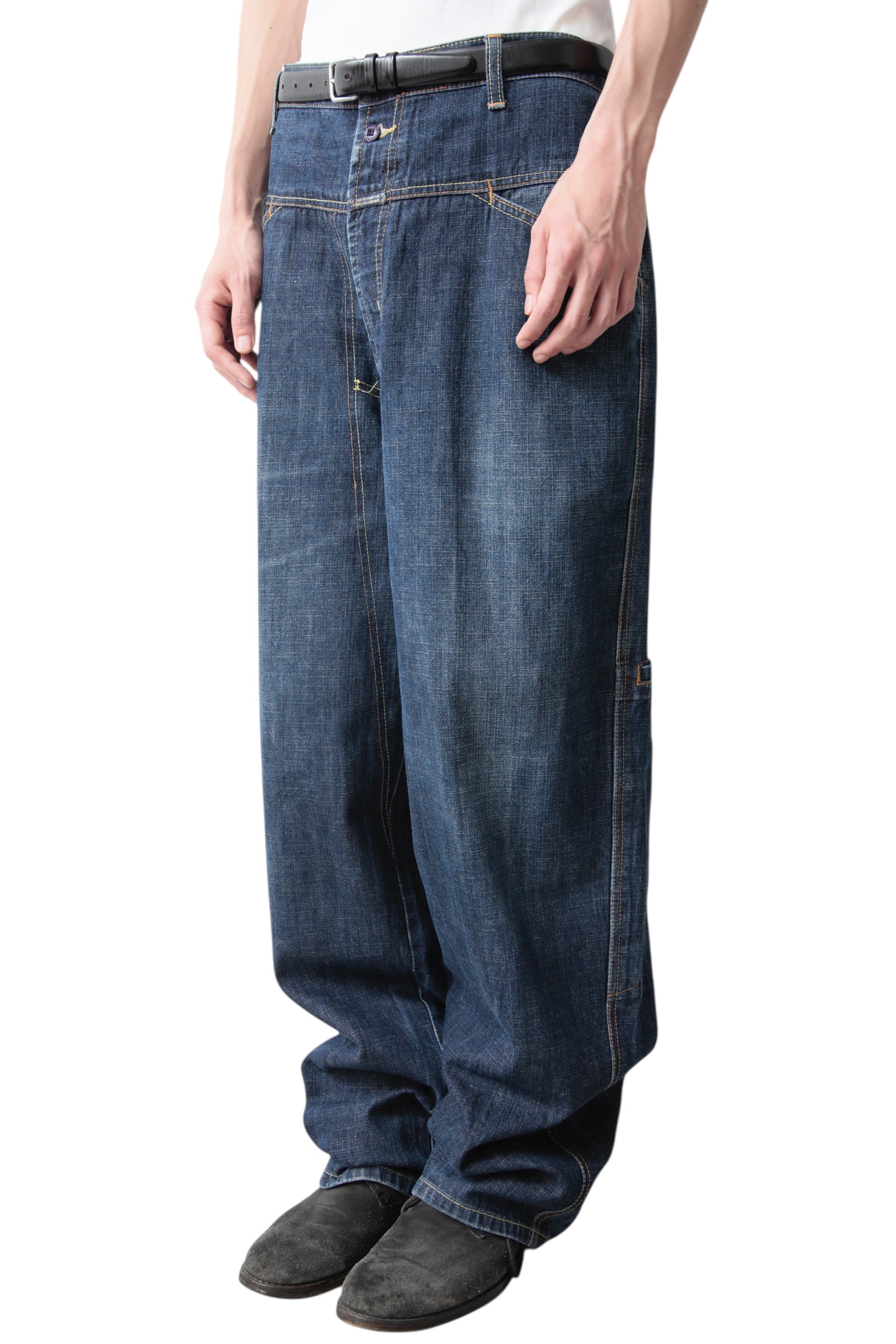 MARITHE + FRANCOIS GIRBAUD OVER SIZED BAGGY DENIM PANTS