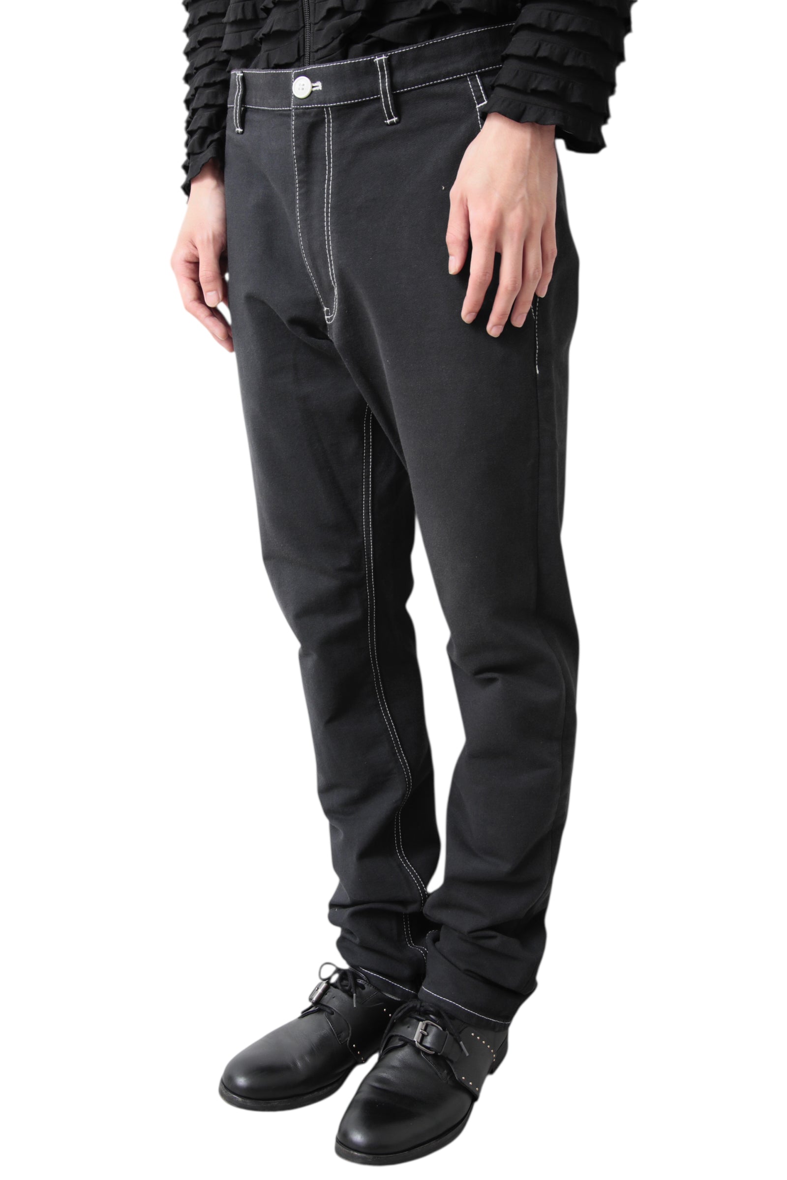 COMME DES GARCONS HOMME DEUX STITCHED CHINO PANTS