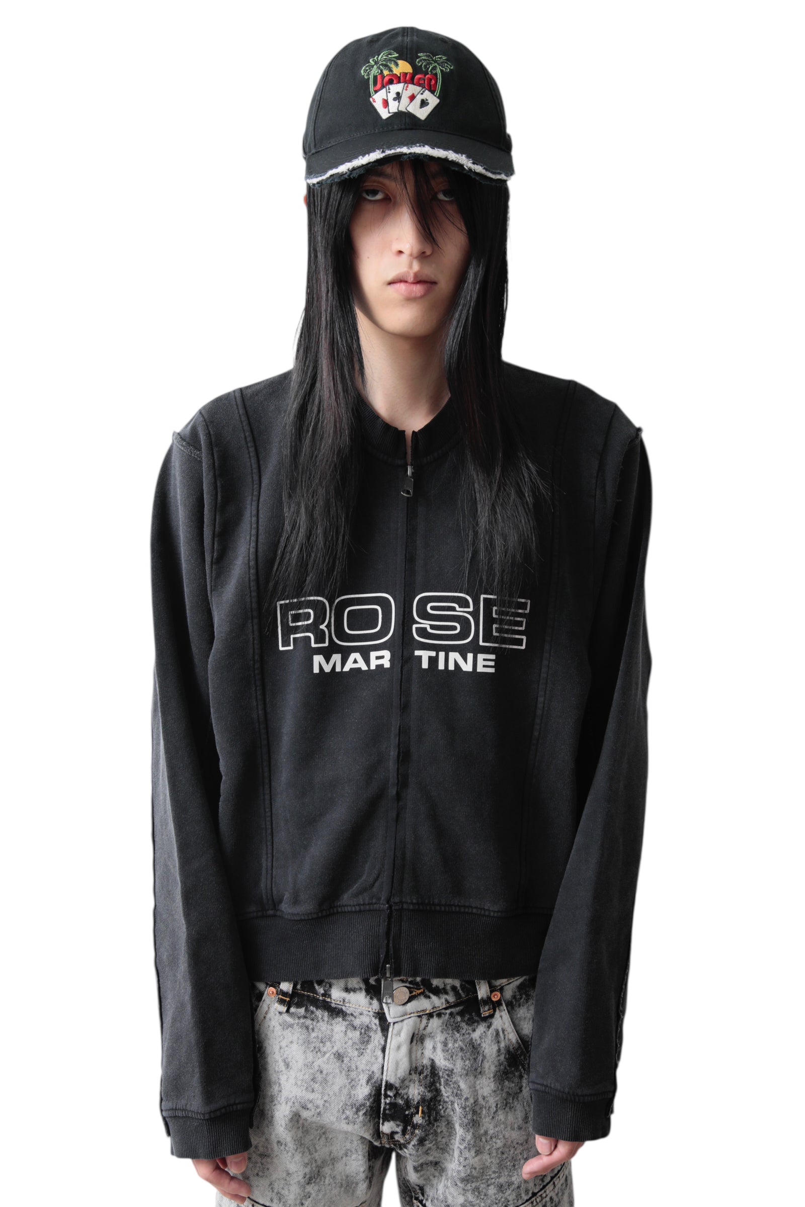 MARTINE ROSE SHRUNKEN ZIP UP CREW