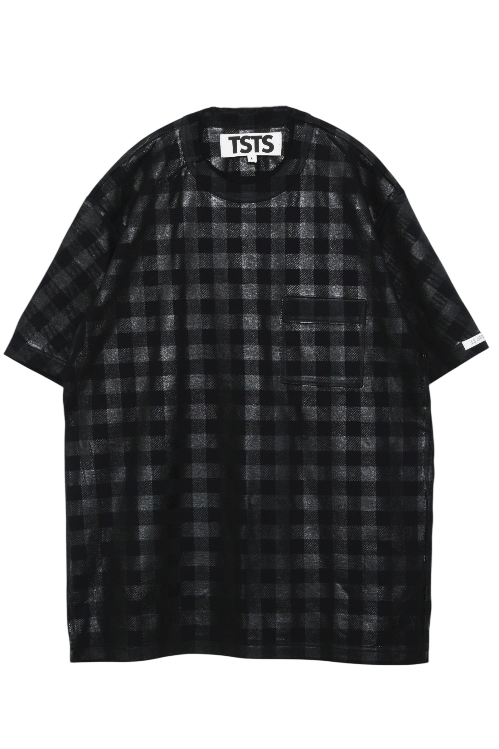 TSTS GINGHAM PRINT POCKET T-SHIRT