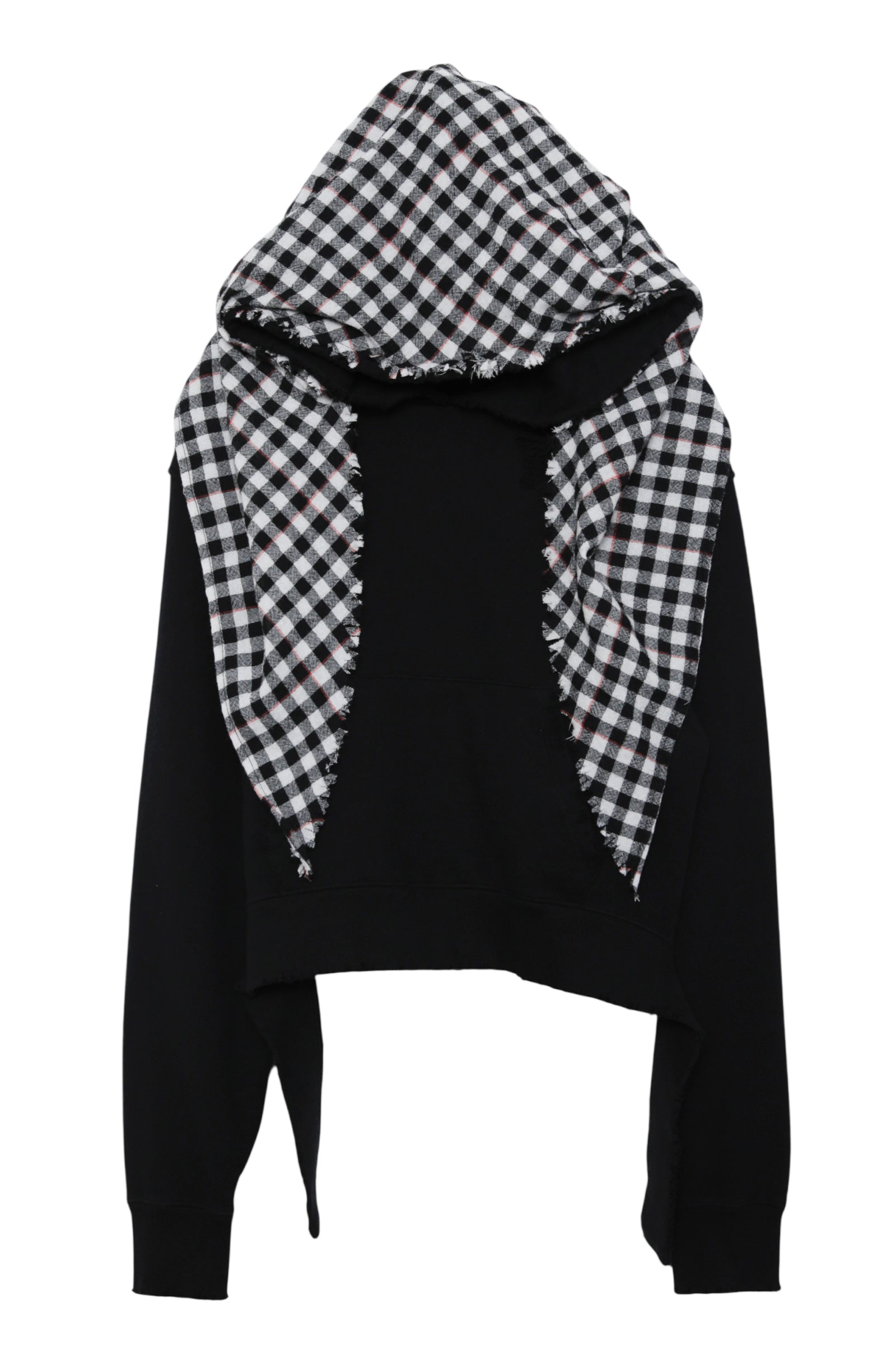 ORIMI RIPPED OFF HOODIE WITH SCARF