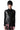 LEATHER SWITCHING MOCK NECK SWEATER