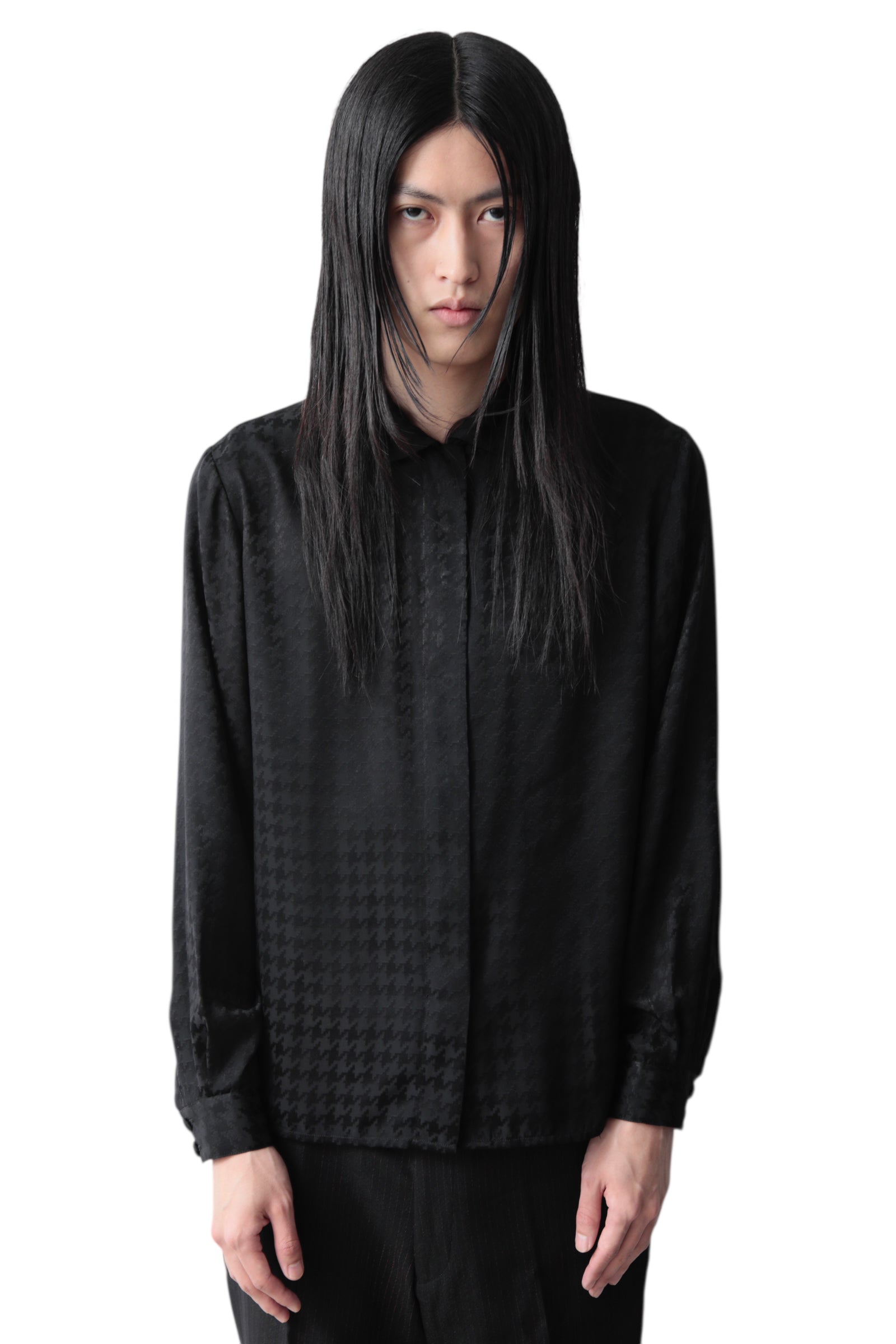 HOUNDSTOOTH FLY FRONT SHIRT