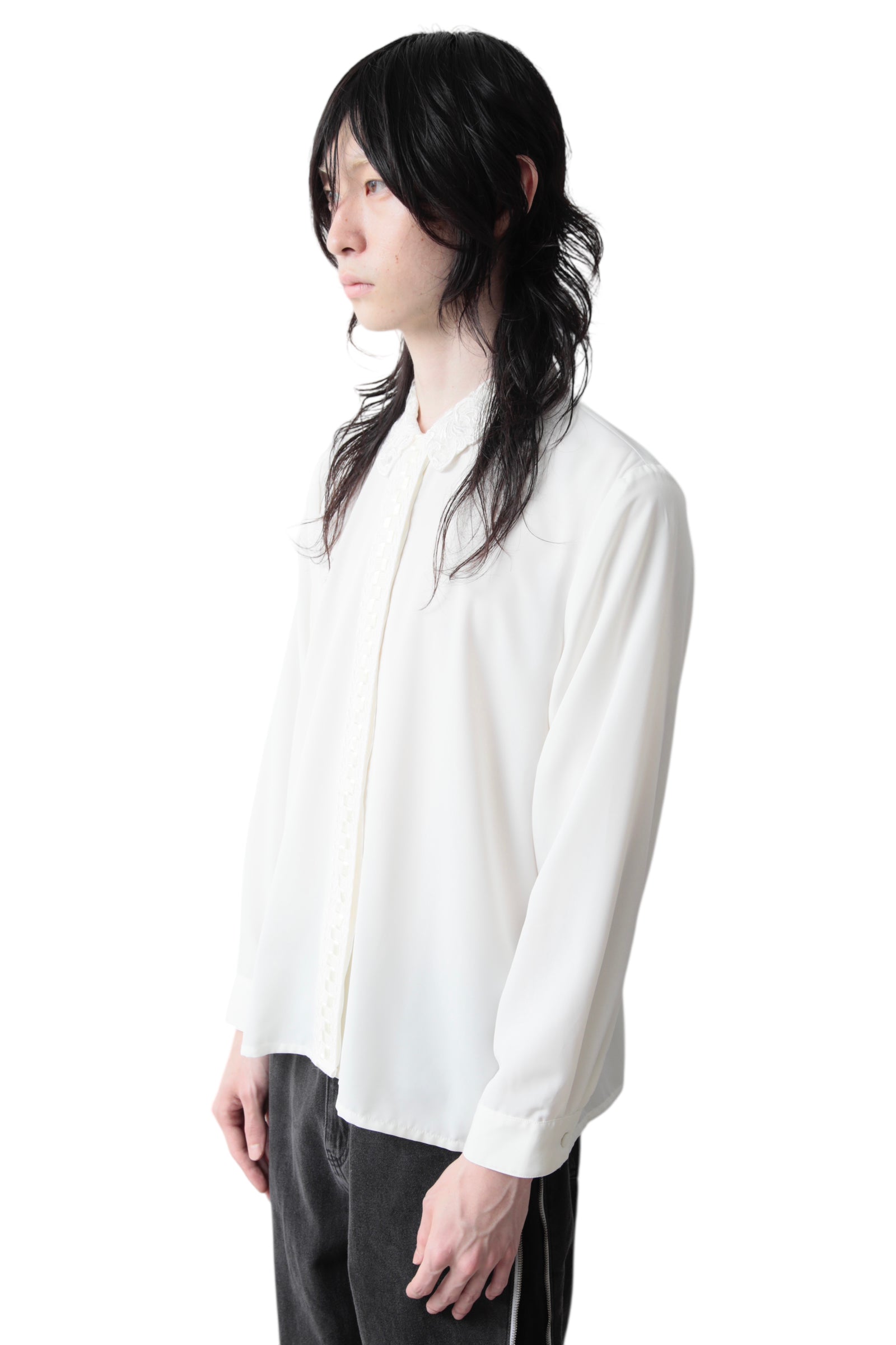 Lace Collar Classic Shirt