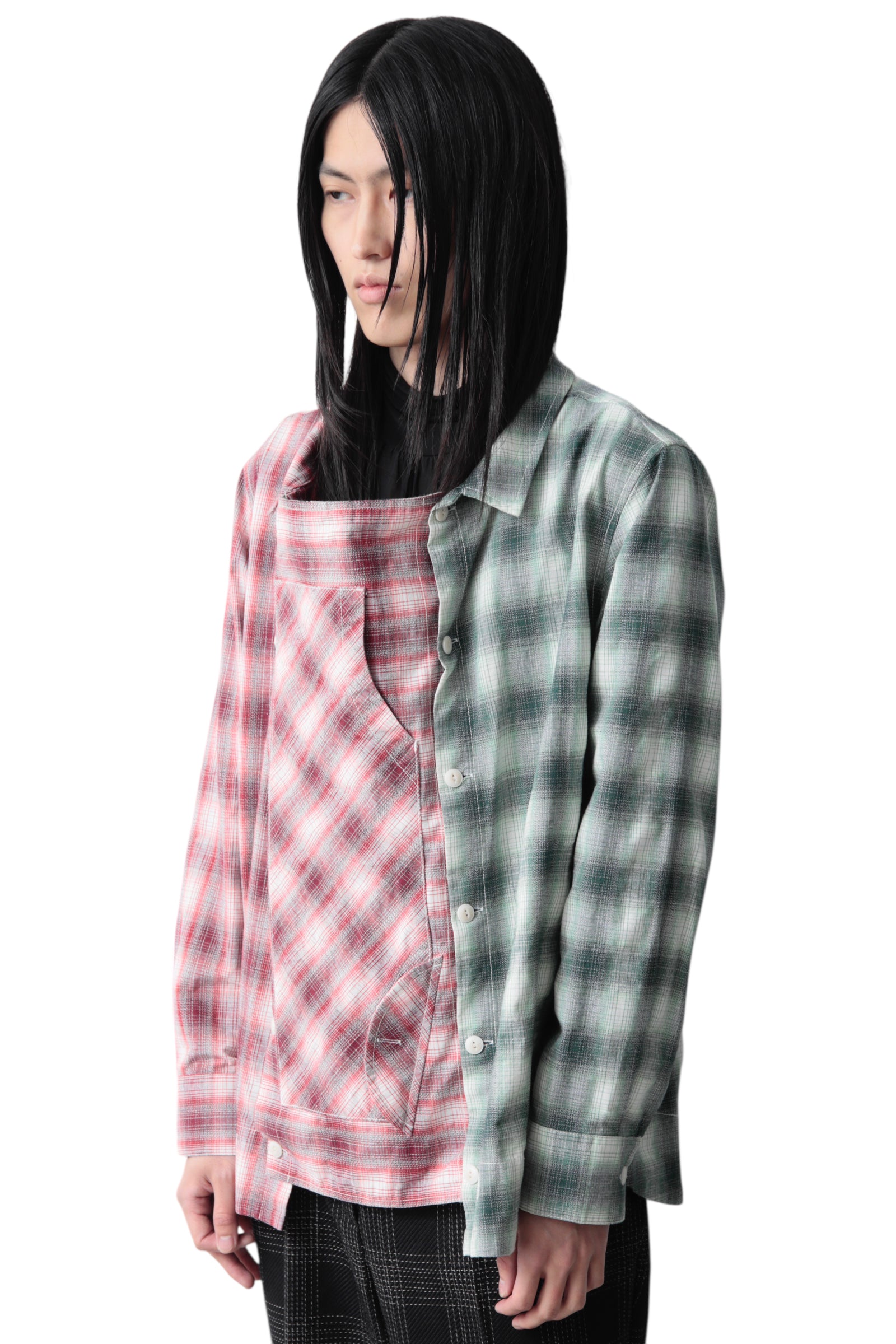 Unknown ALEXANDER LEE CHANG RECONSTRUCT TWIN COLOR CHECK SHIRT