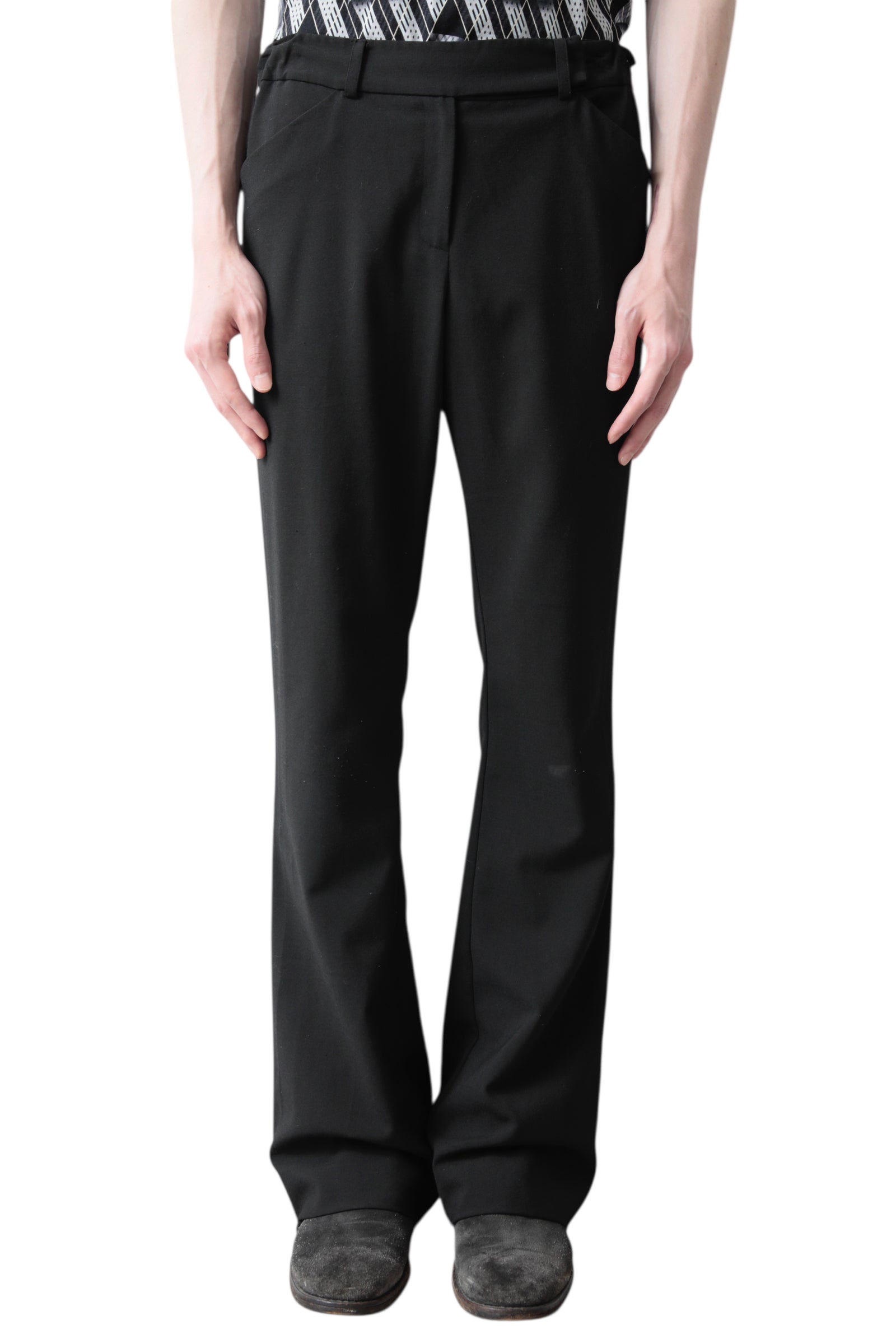 BLACK FLARE SLACKS