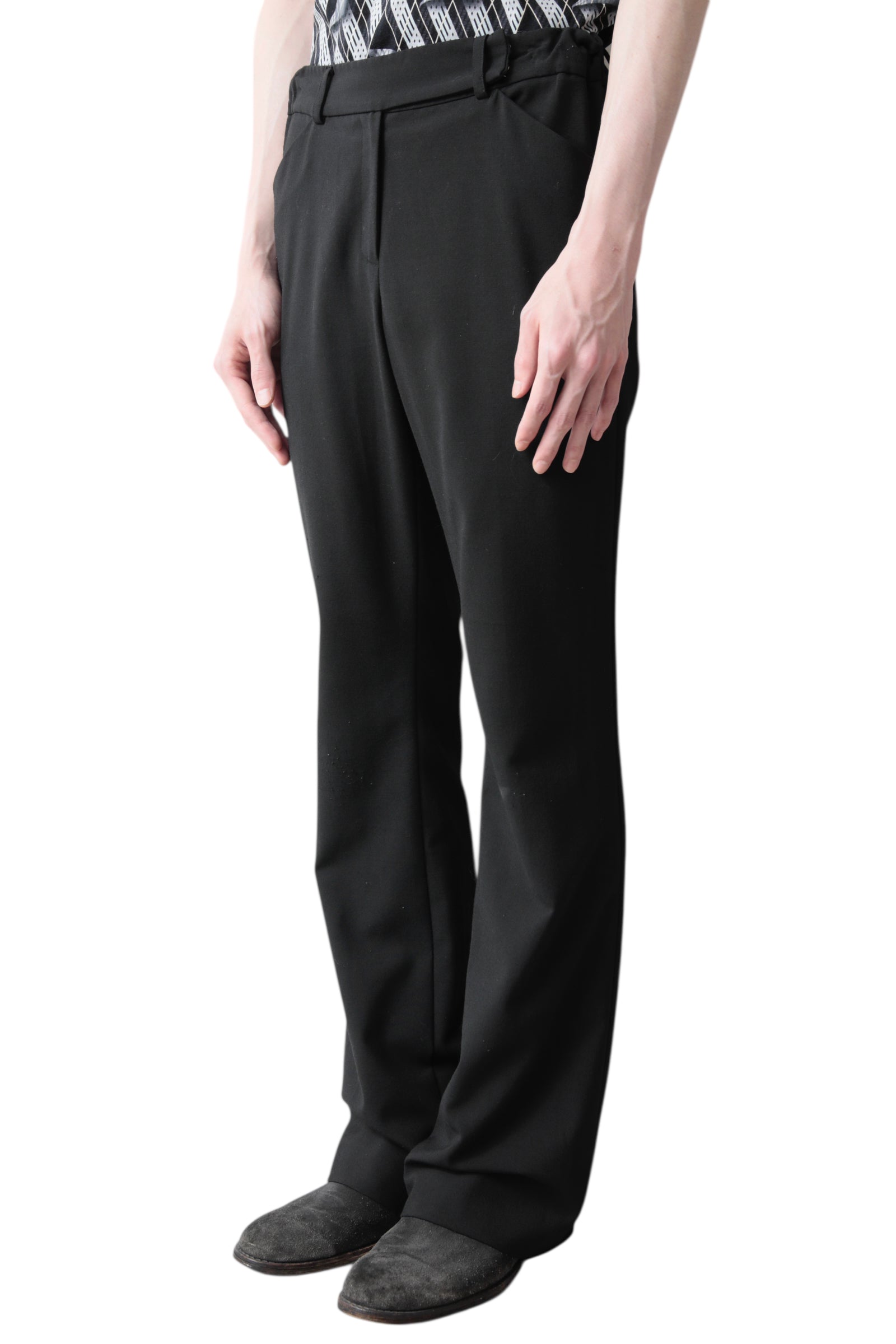 BLACK FLARE SLACKS